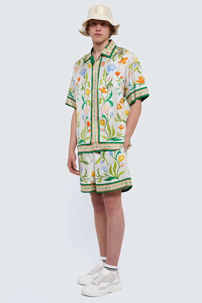 CASABLANCA L'arche Fleurie print SILK SHIRT