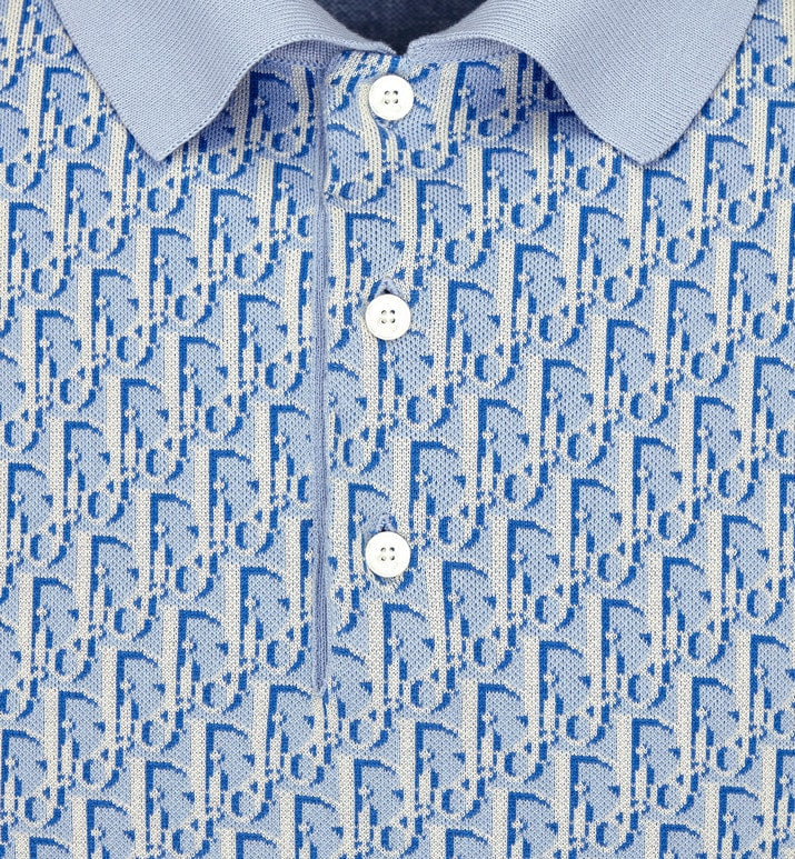 S2025 Dior Oblique Polo Shirt (• Blue
Cotton Jacquard)