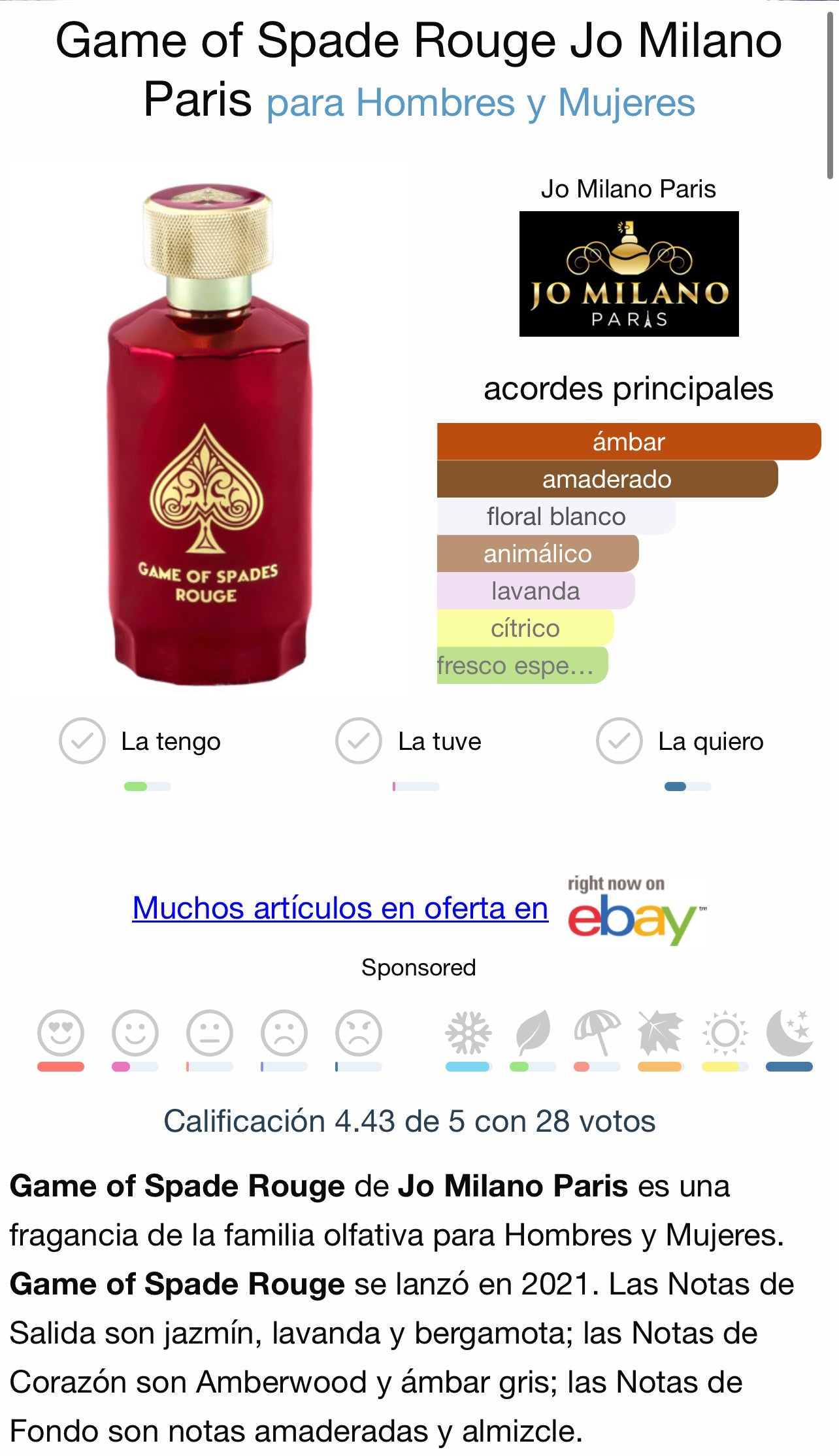 DECANT U - JO MILANO "GAME OF SPADE ROUGE EXTRAIT"