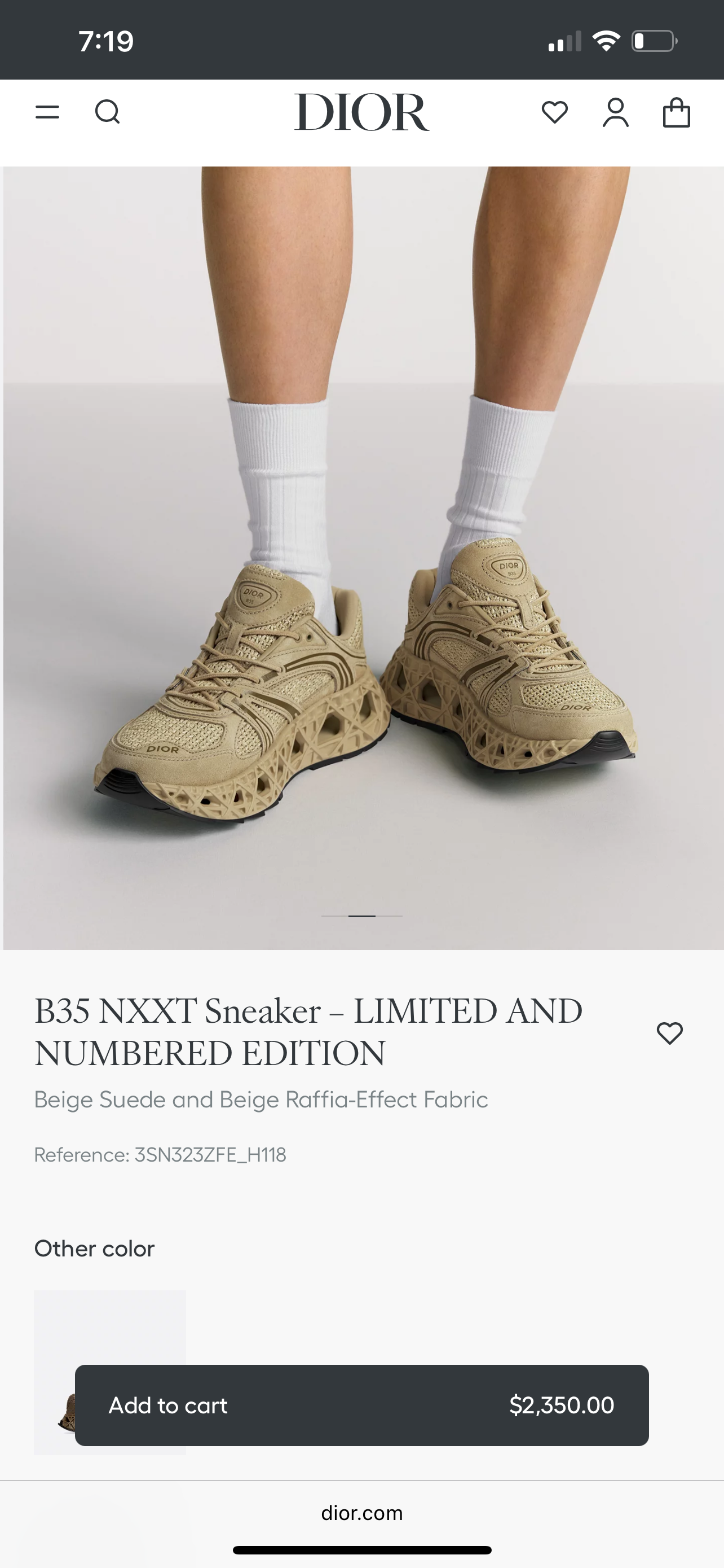 Dior B35 NXXT Sneaker - Beige