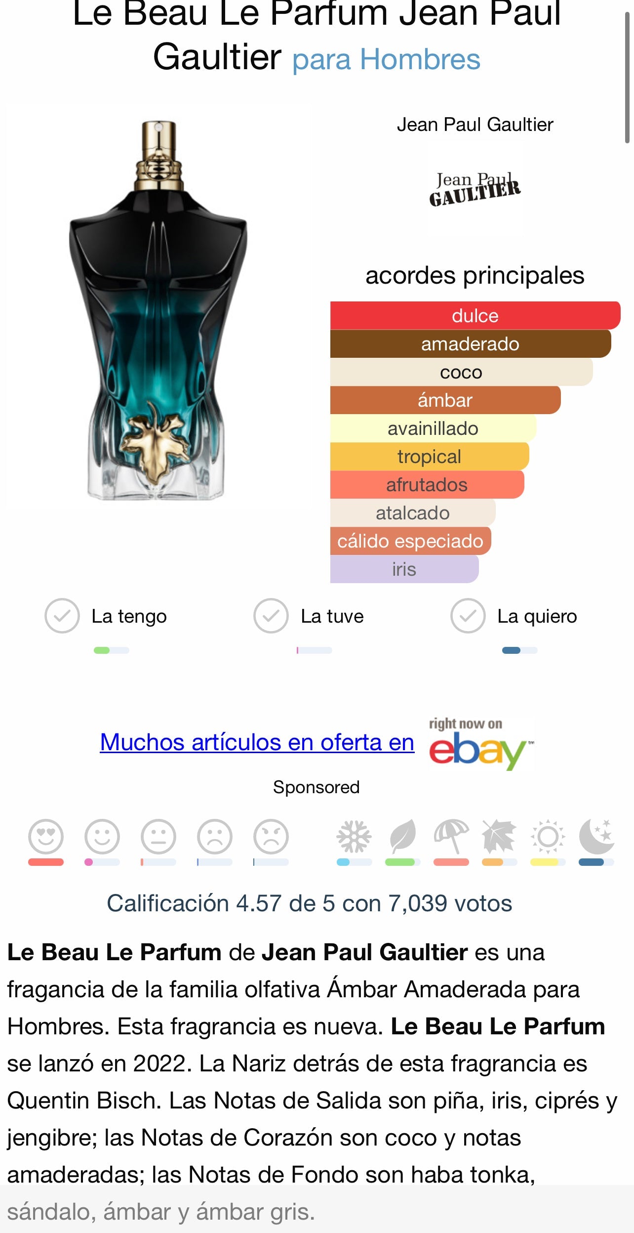 DECANT H - JEAN PAUL GAULTIER Le Beau Le Parfum