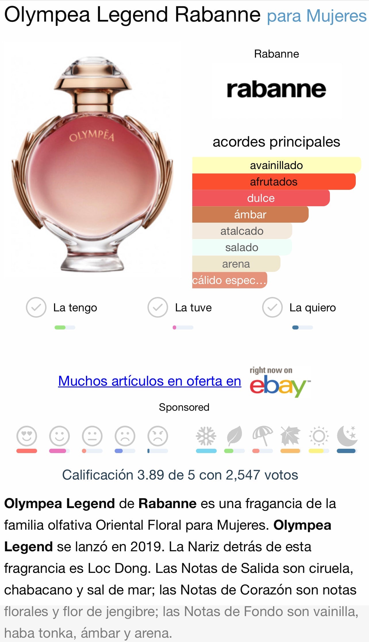 DECANT M - PACO RABANNE Olympea Legend EDP