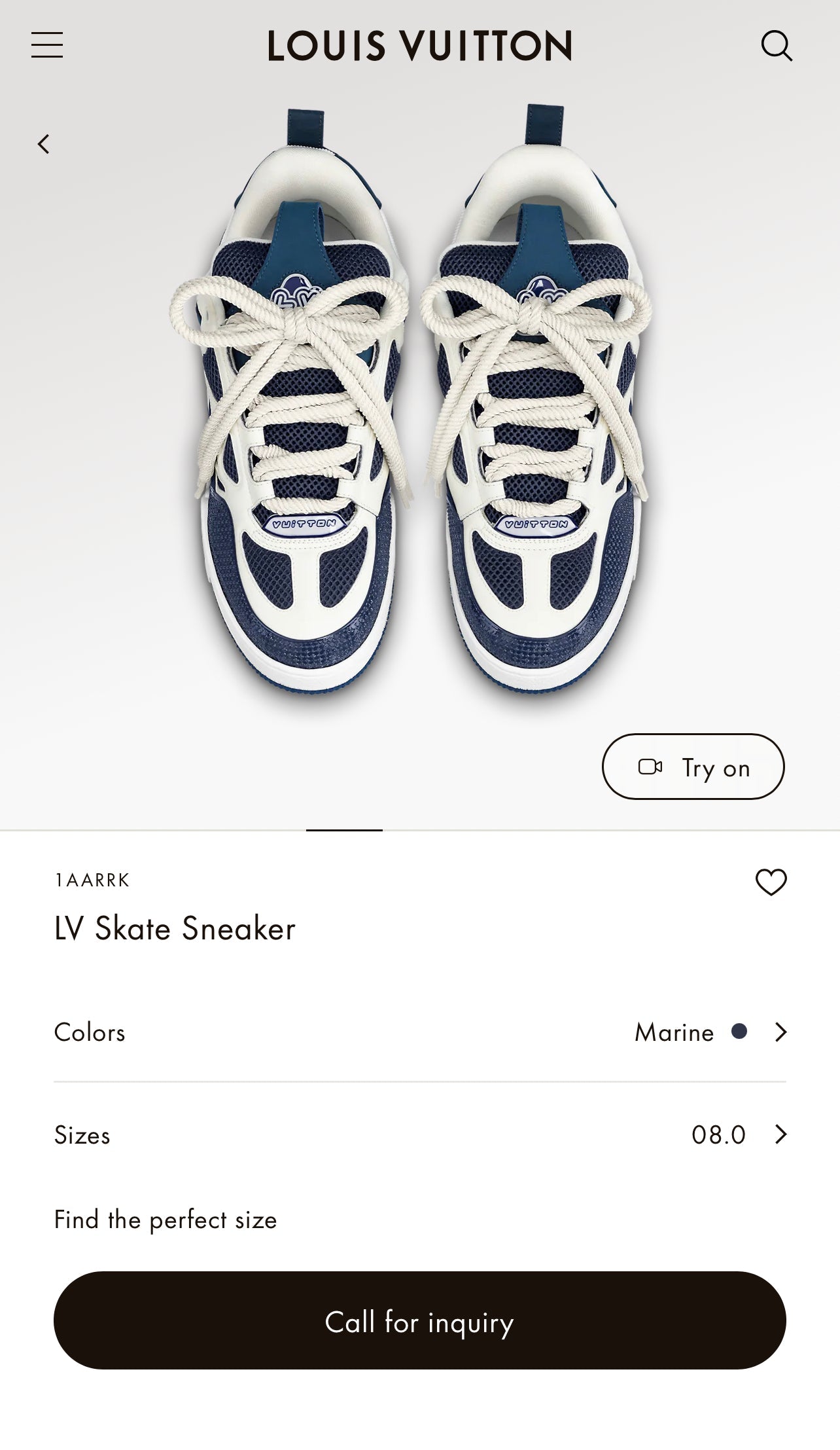 LV Skate Sneaker 1AARRK