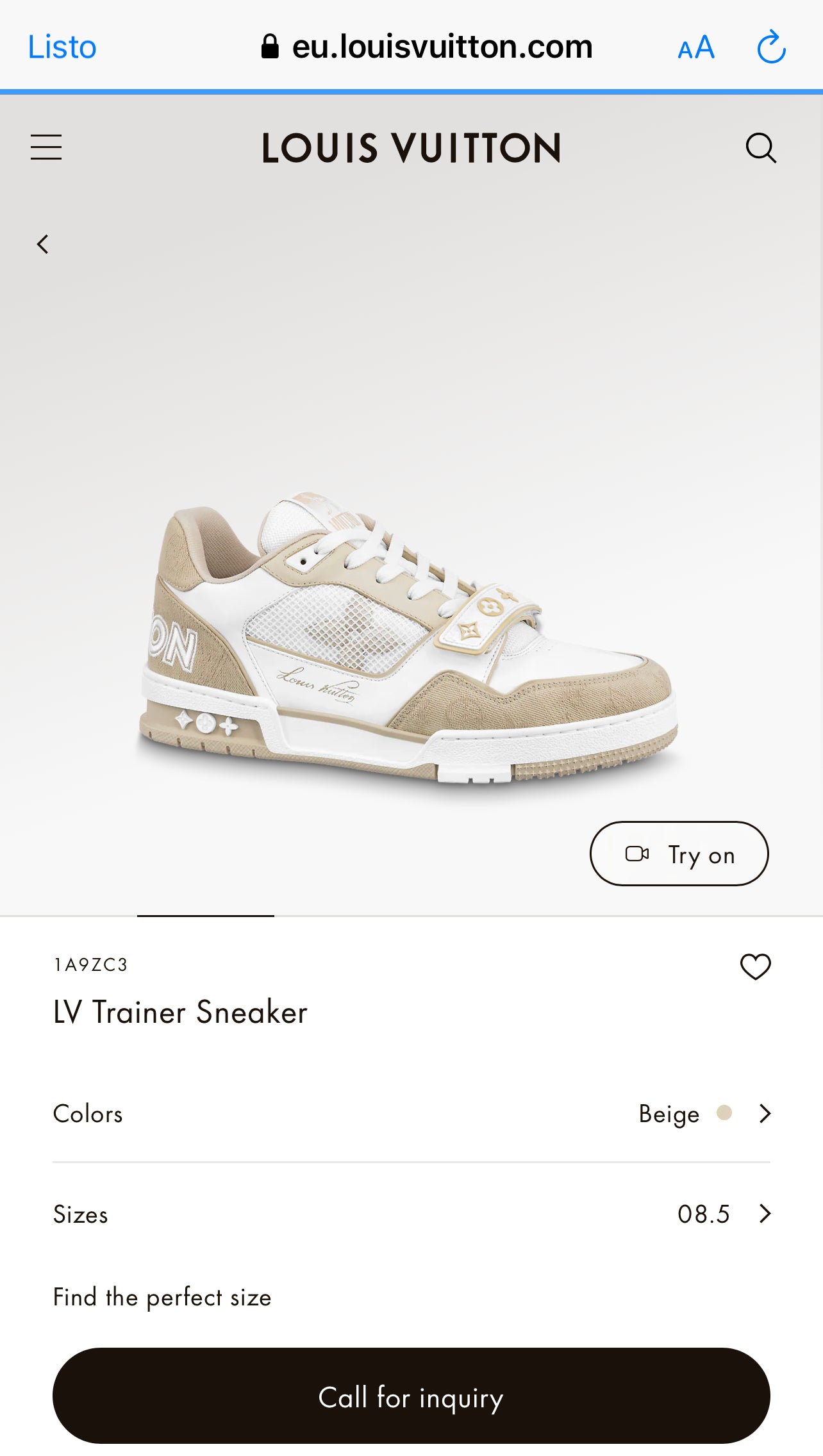 LV Trainer Sneaker 1A9ZC3