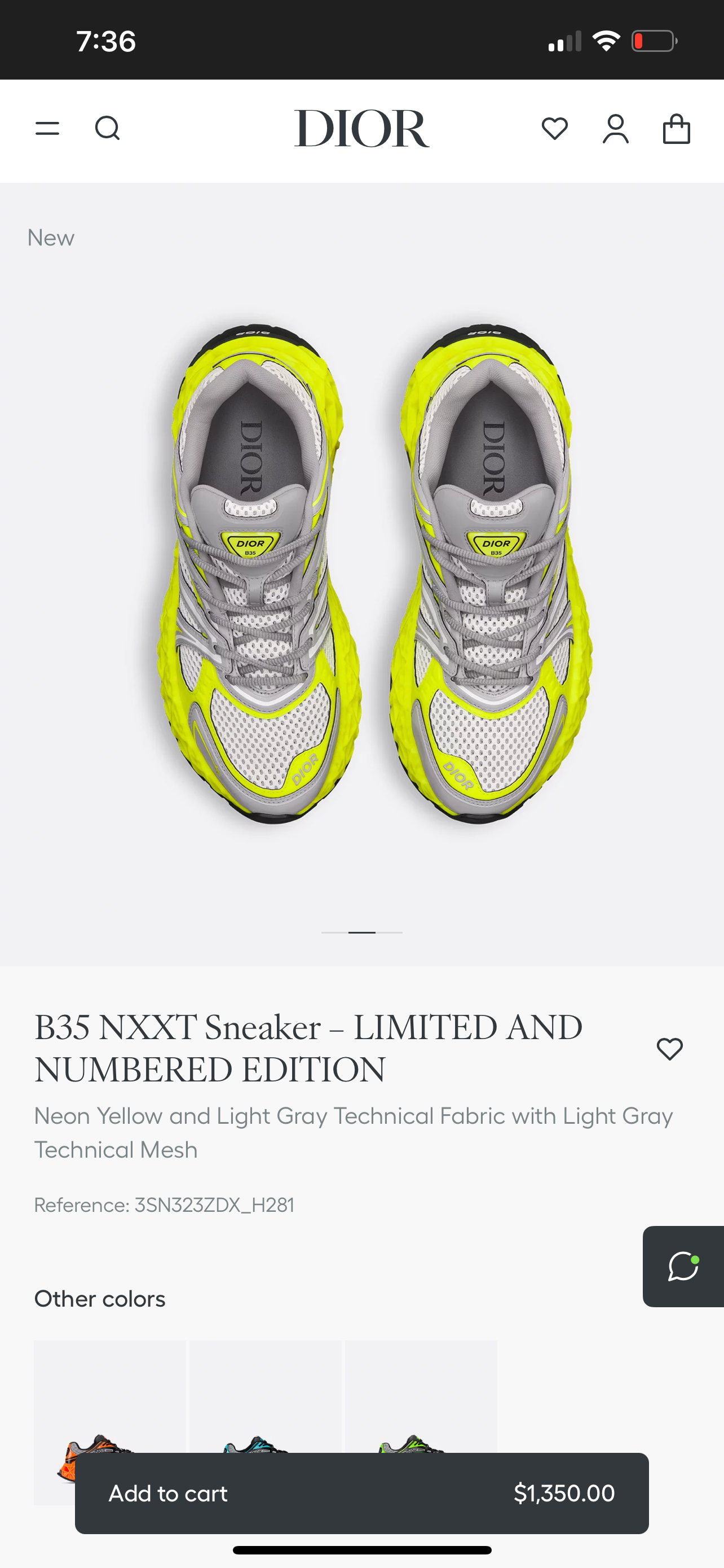 Dior B35 NXXT Sneaker - Gris/Verde