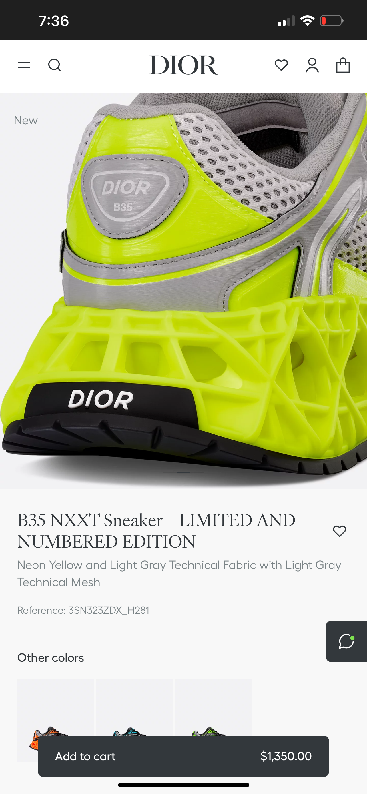 Dior B35 NXXT Sneaker - Gris/Verde