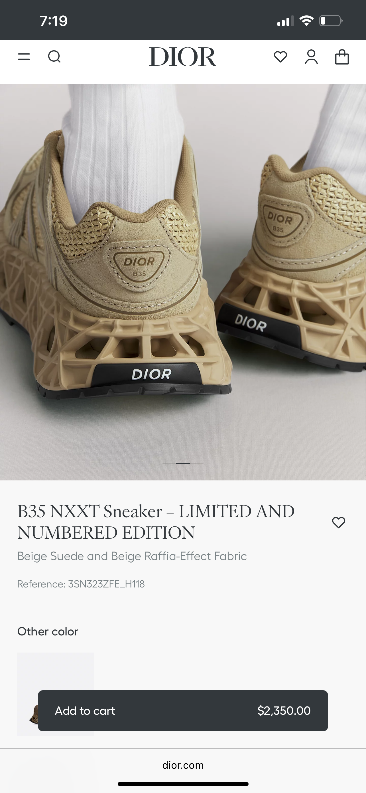 Dior B35 NXXT Sneaker - Beige