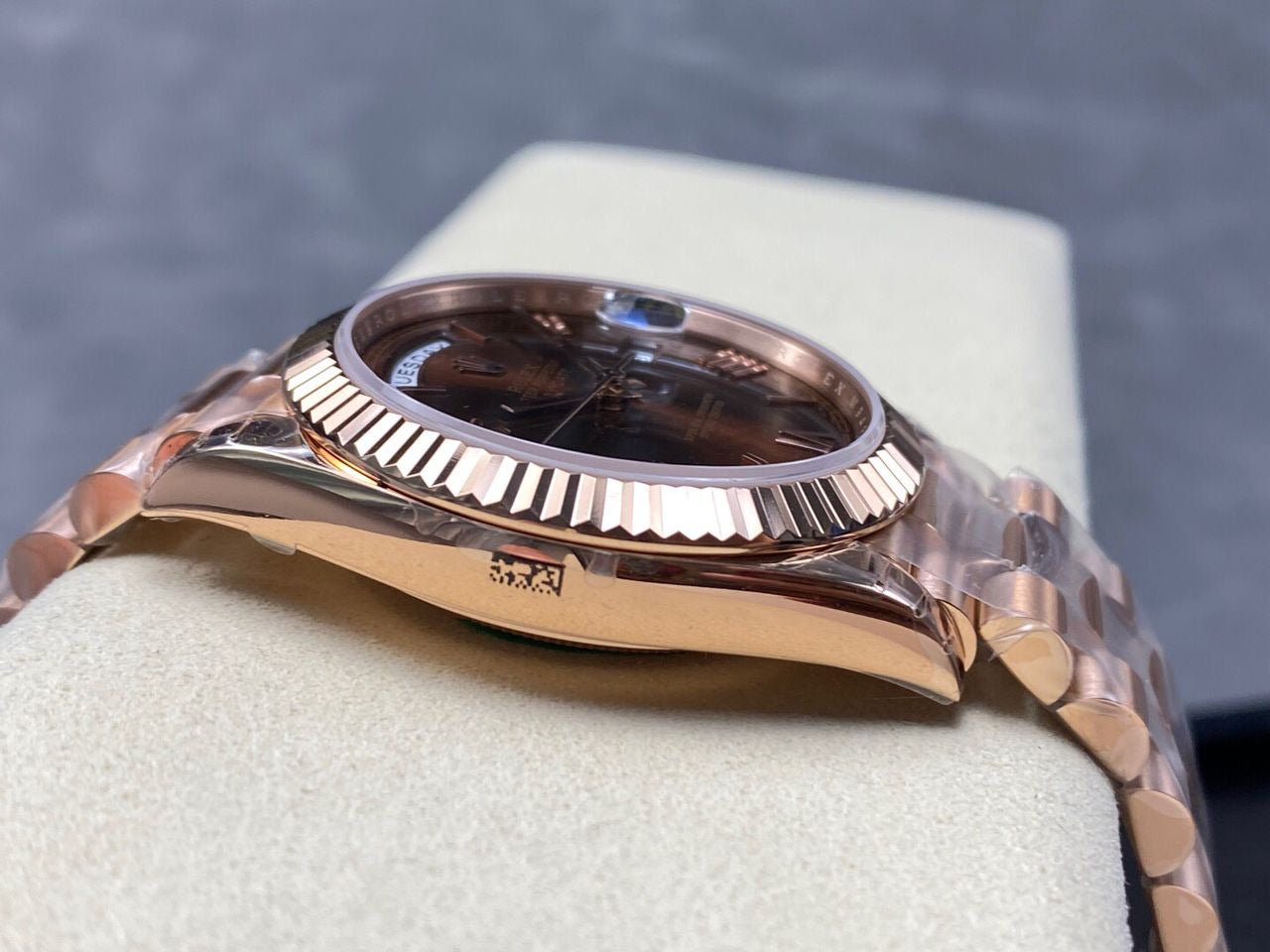 Rolex Day-Date 40mm Rose Gold on Chocolate Roman Dial