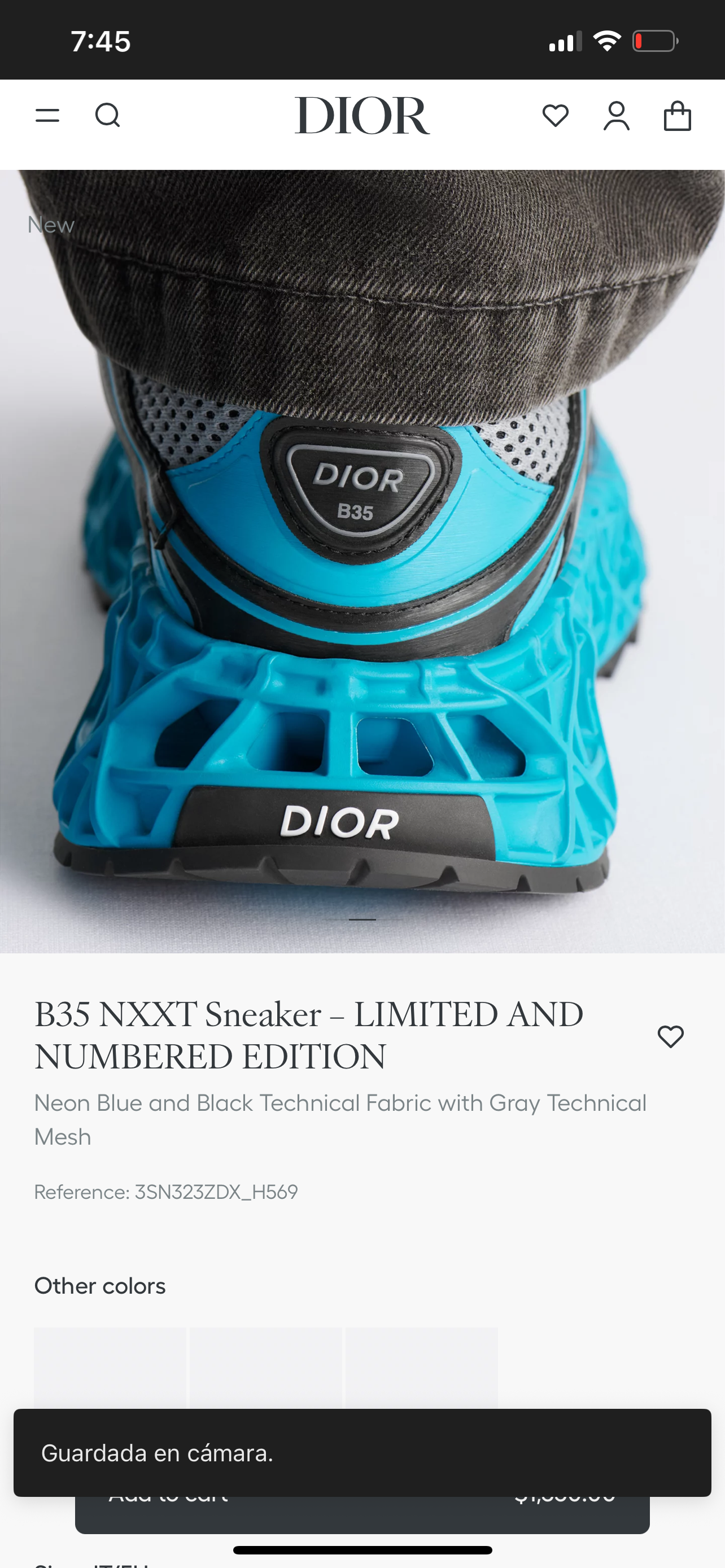 Dior B35 NXXT Sneaker - Azul/Negro