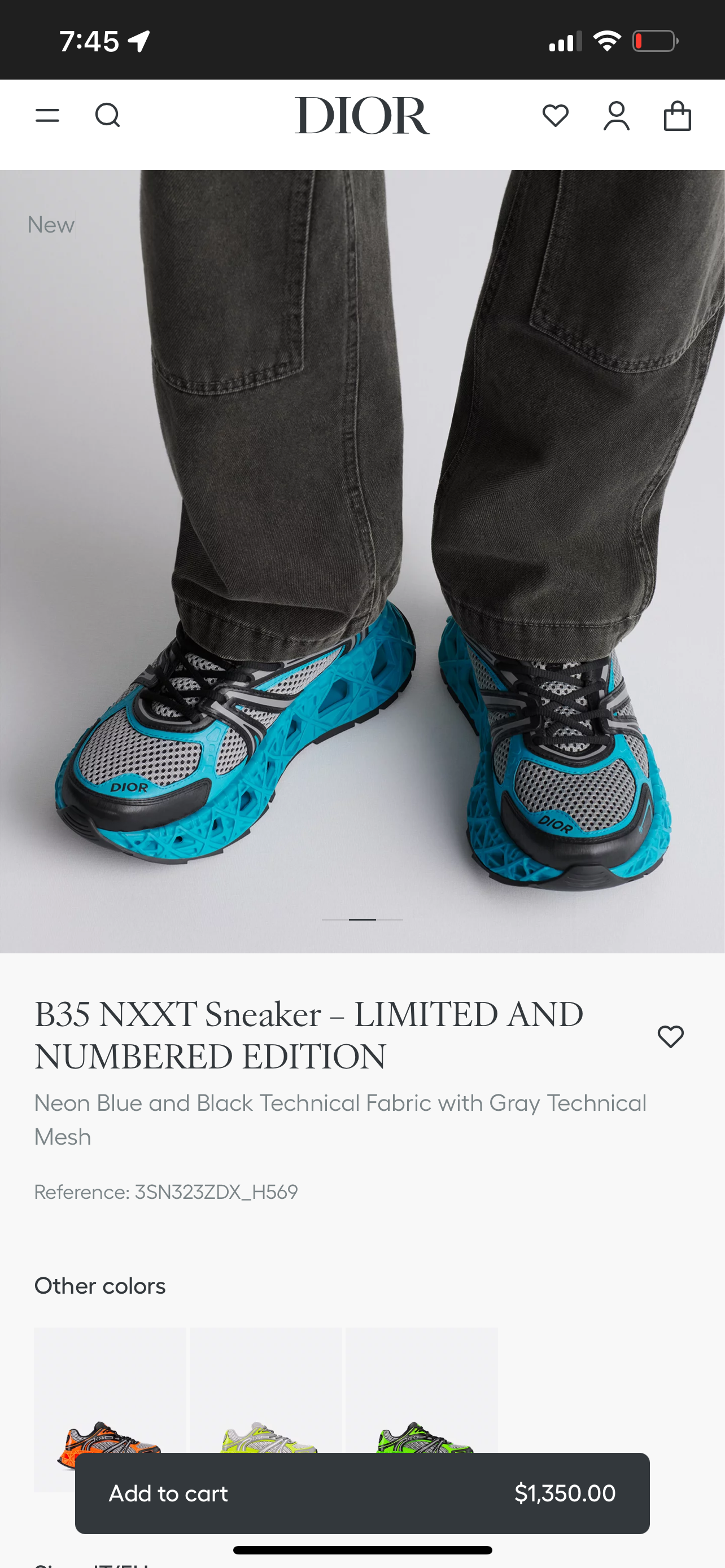 Dior B35 NXXT Sneaker - Azul/Negro