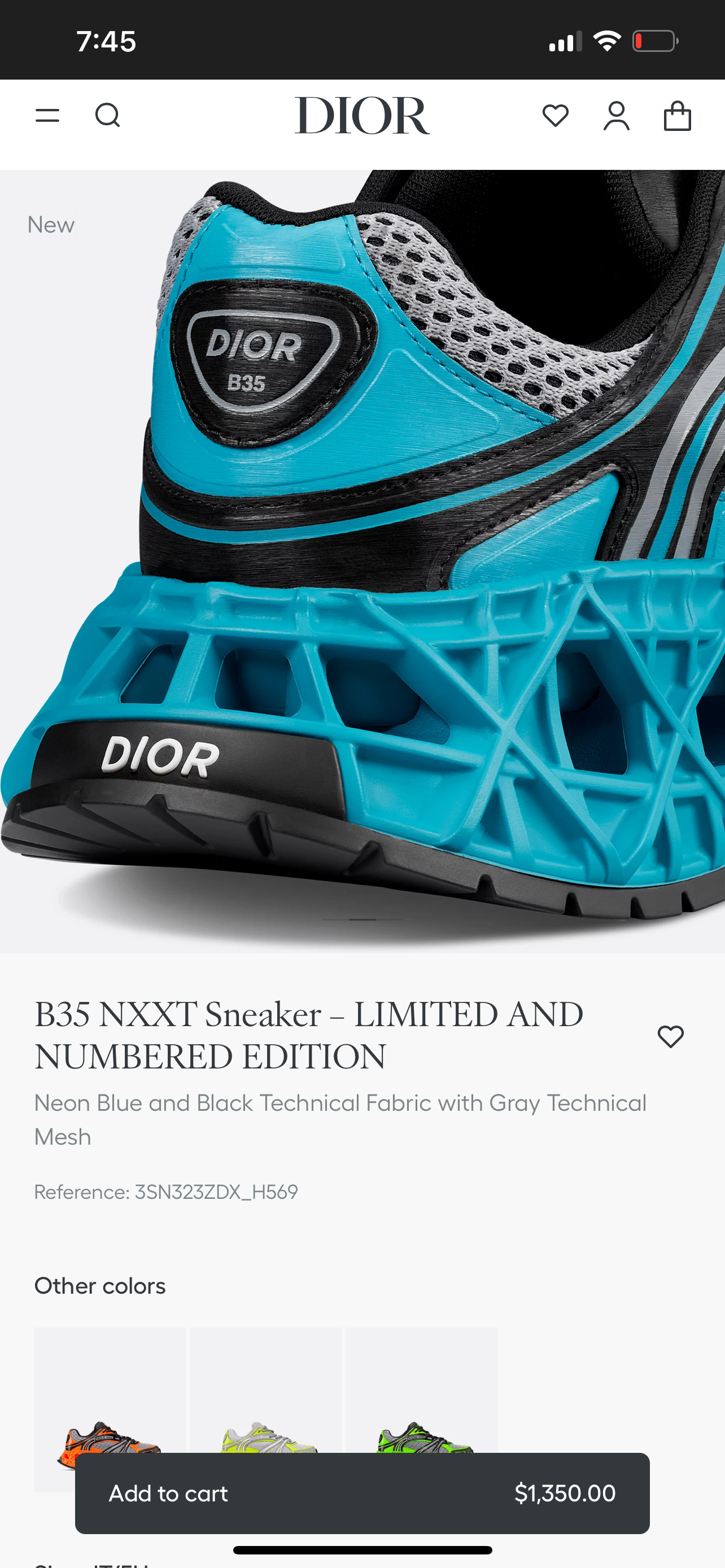 Dior B35 NXXT Sneaker - Azul/Negro