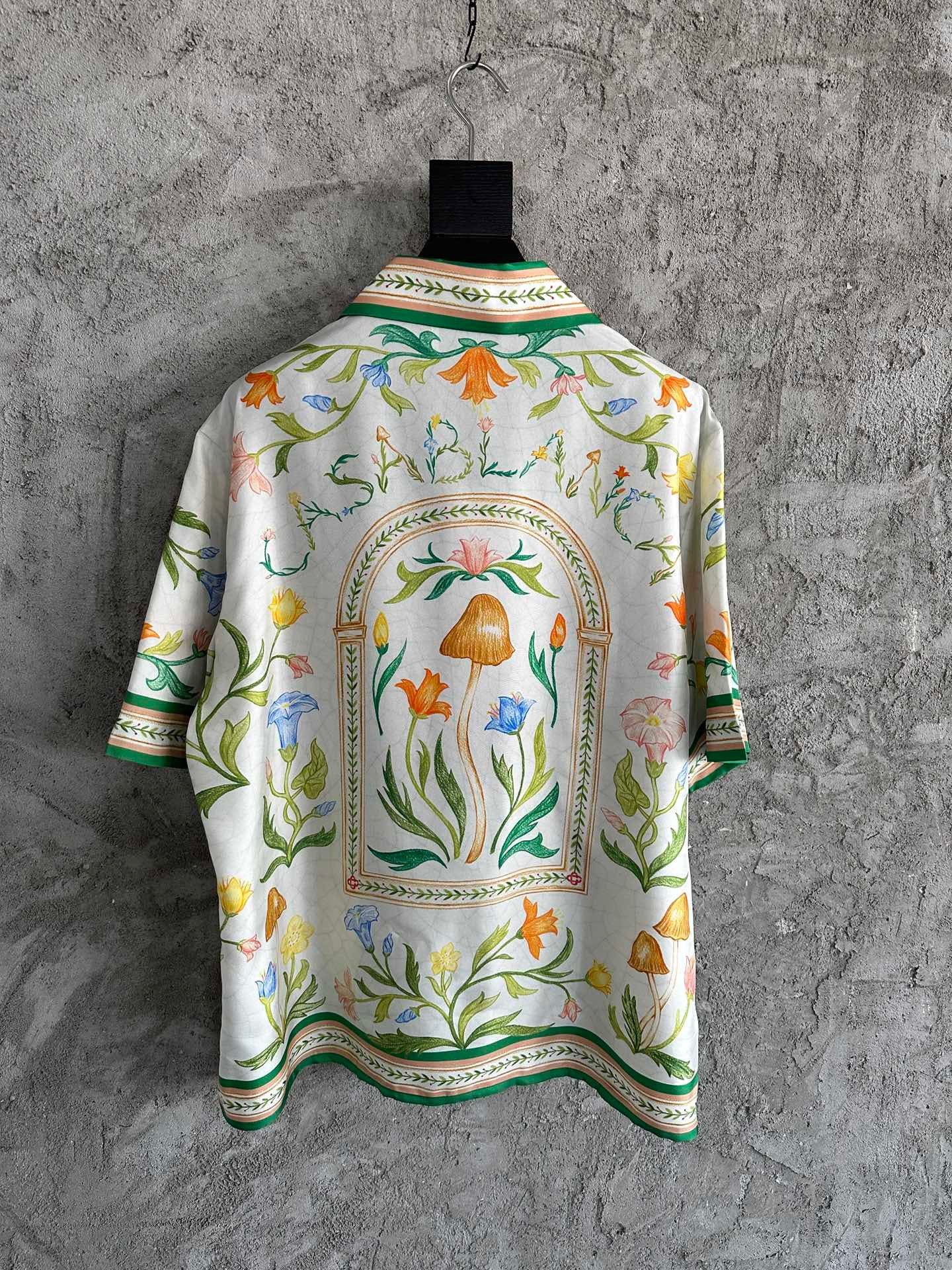 CASABLANCA L'arche Fleurie print SILK SHIRT