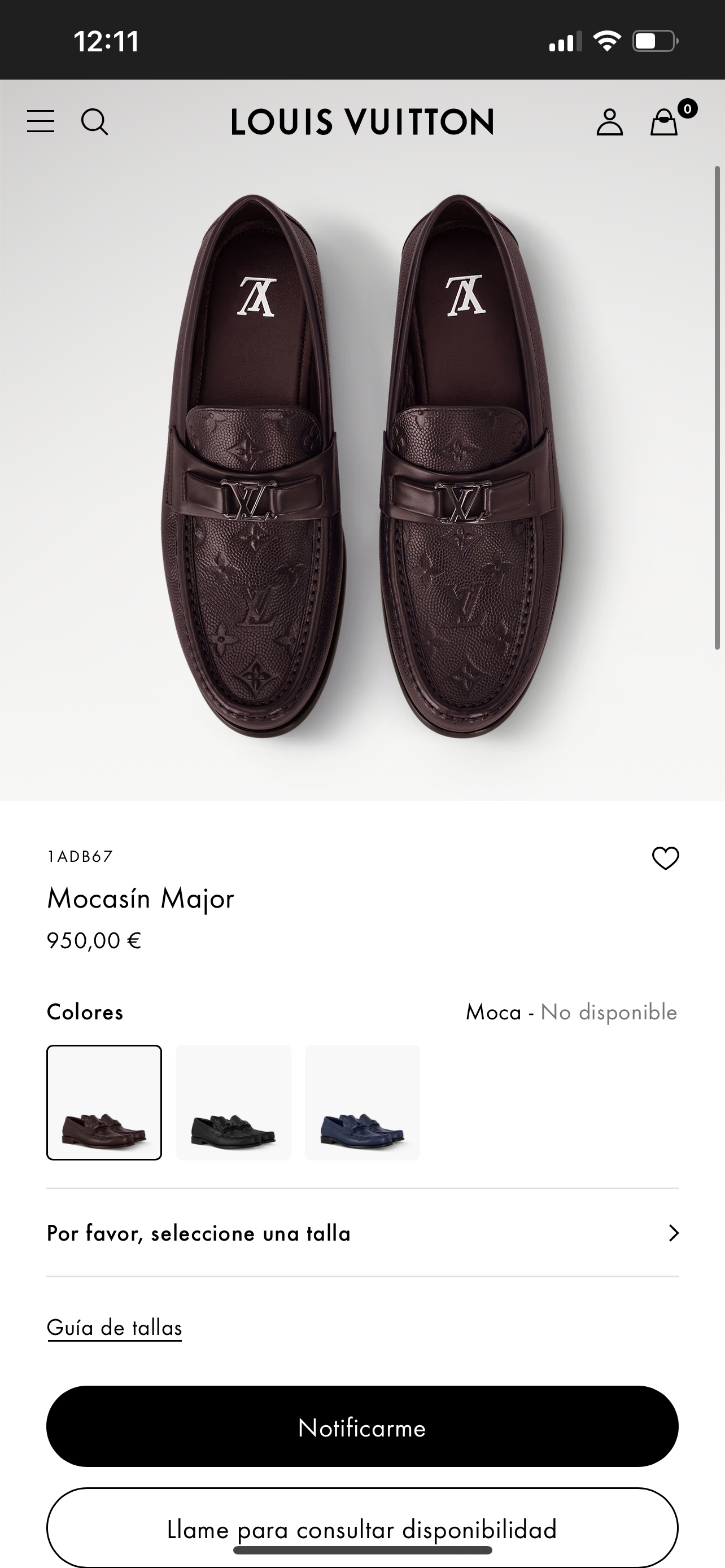 LV 1ADB67 Mocasín Major