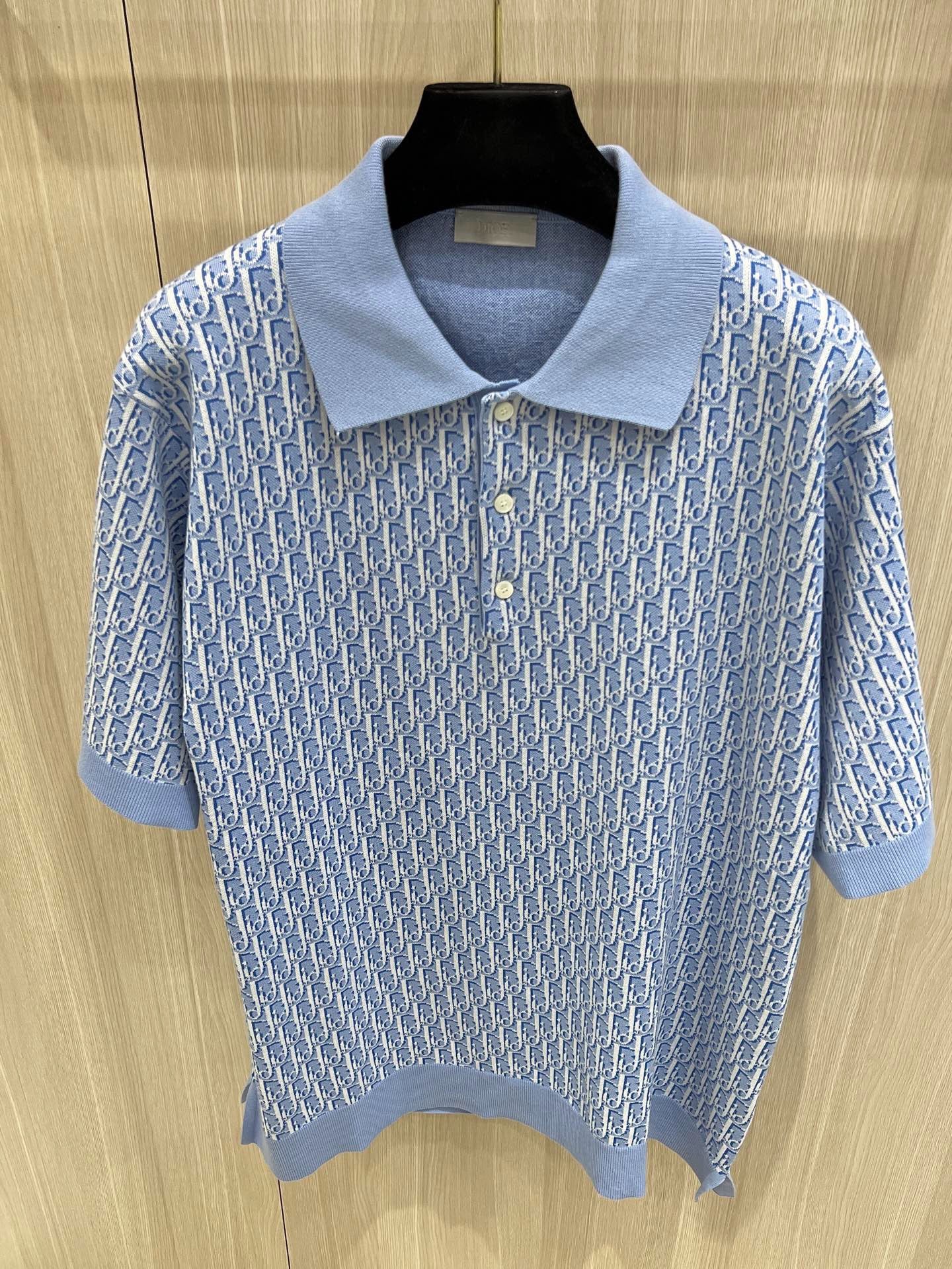 S2025 Dior Oblique Polo Shirt (• Blue
Cotton Jacquard)