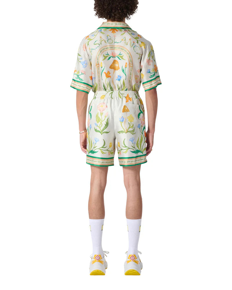 CASABLANCA L'arche Fleurie print SILK SHIRT