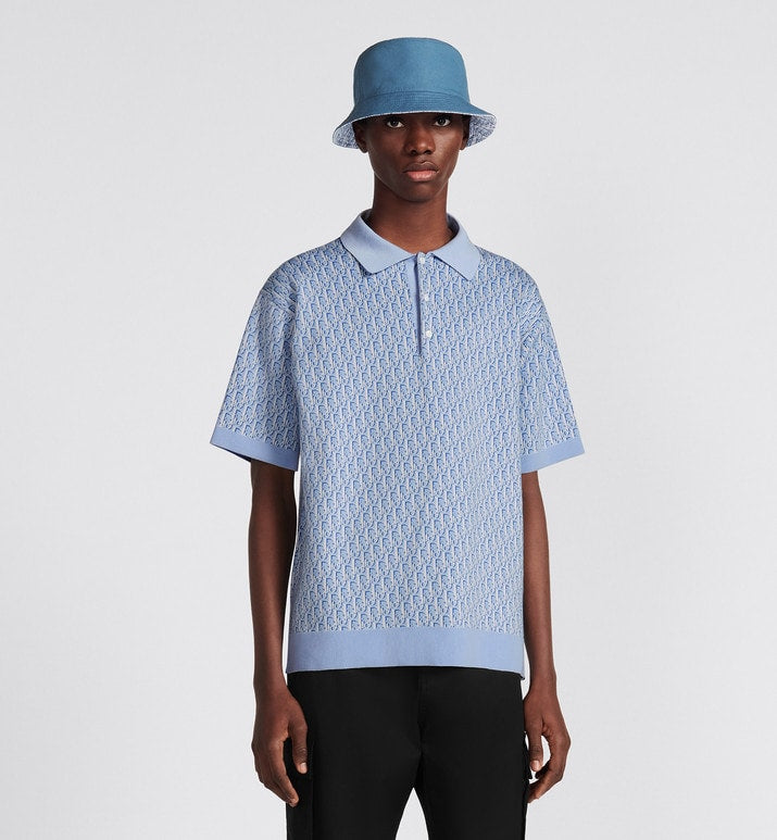 S2025 Dior Oblique Polo Shirt (• Blue
Cotton Jacquard)