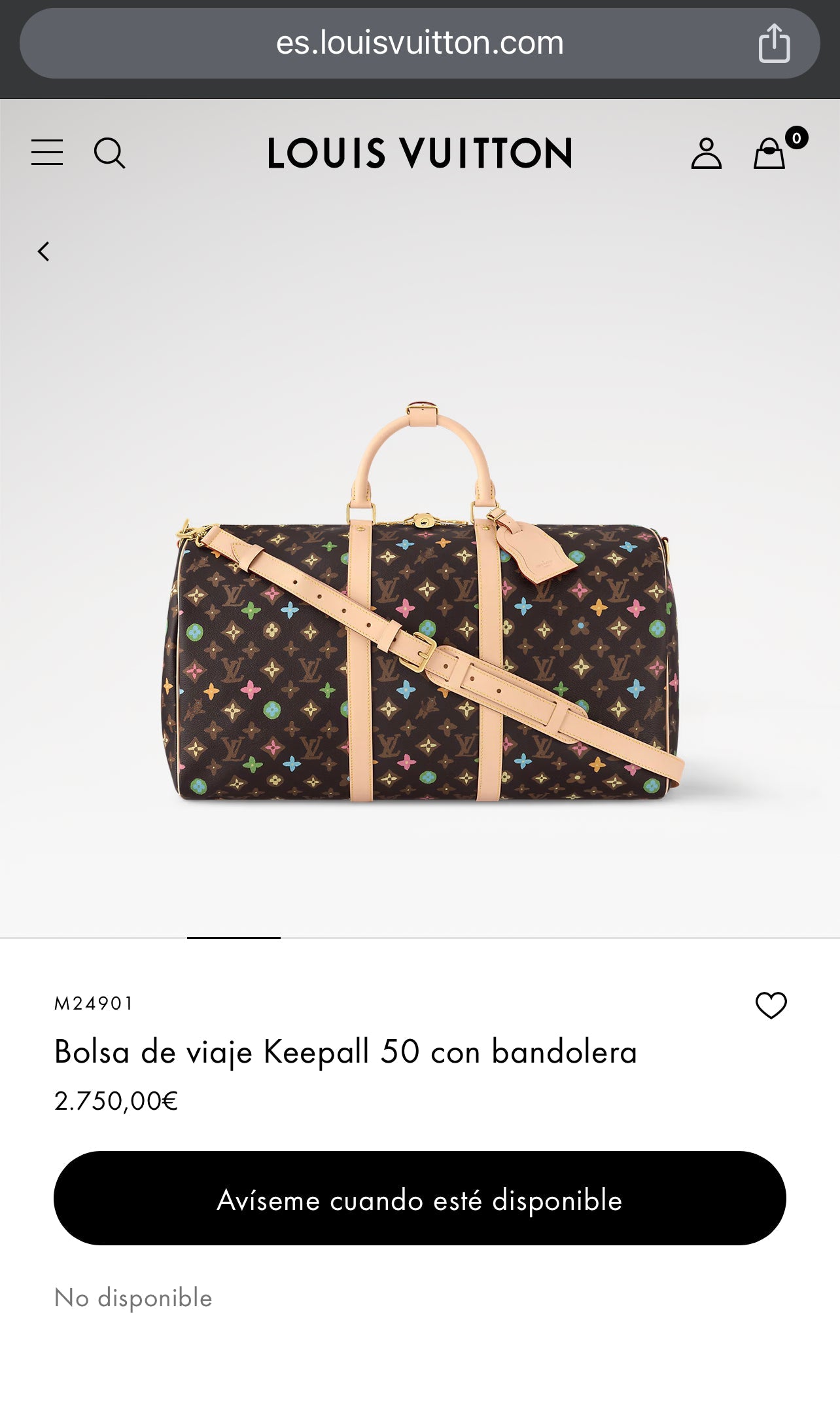 LV Keepall con bandolera 45cm M24901