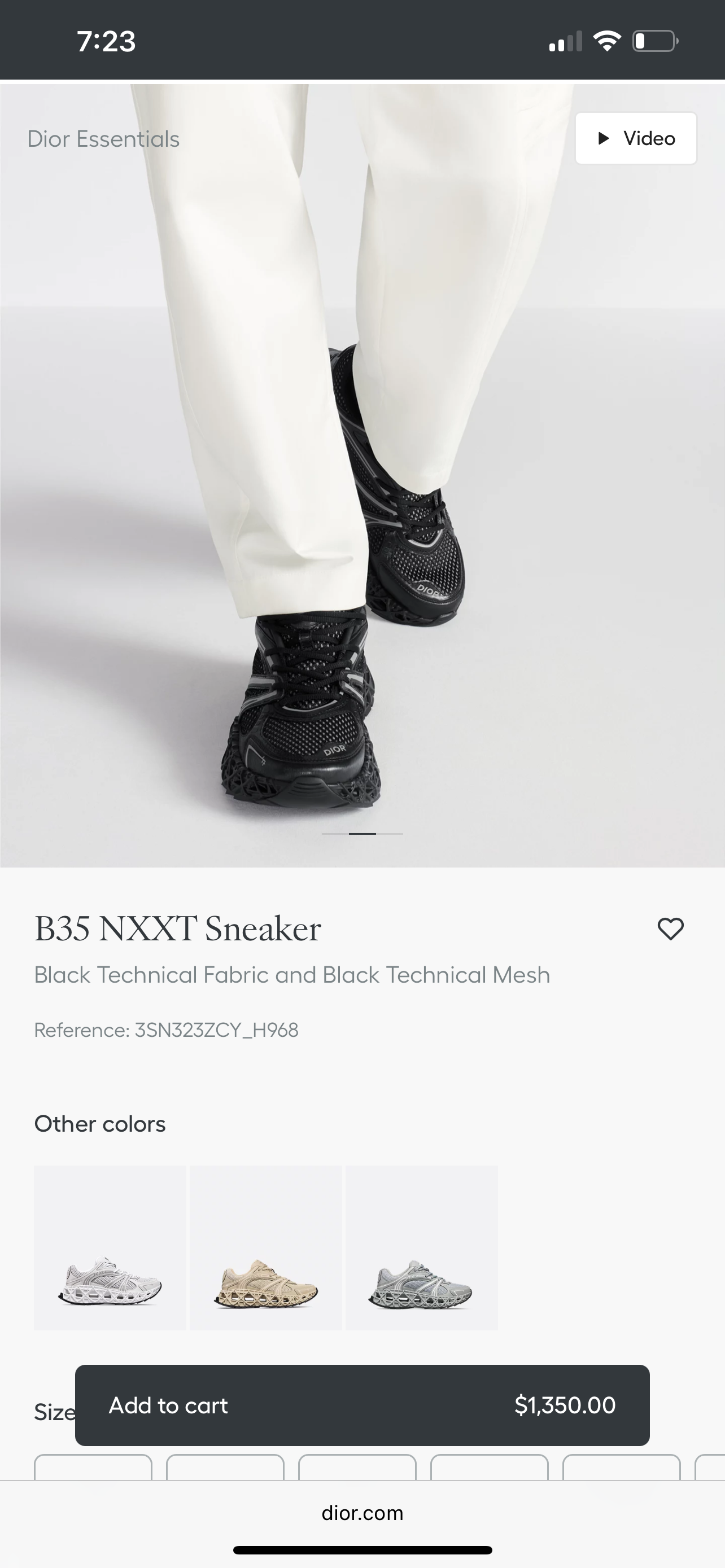 Dior B35 NXXT Sneaker - Negro