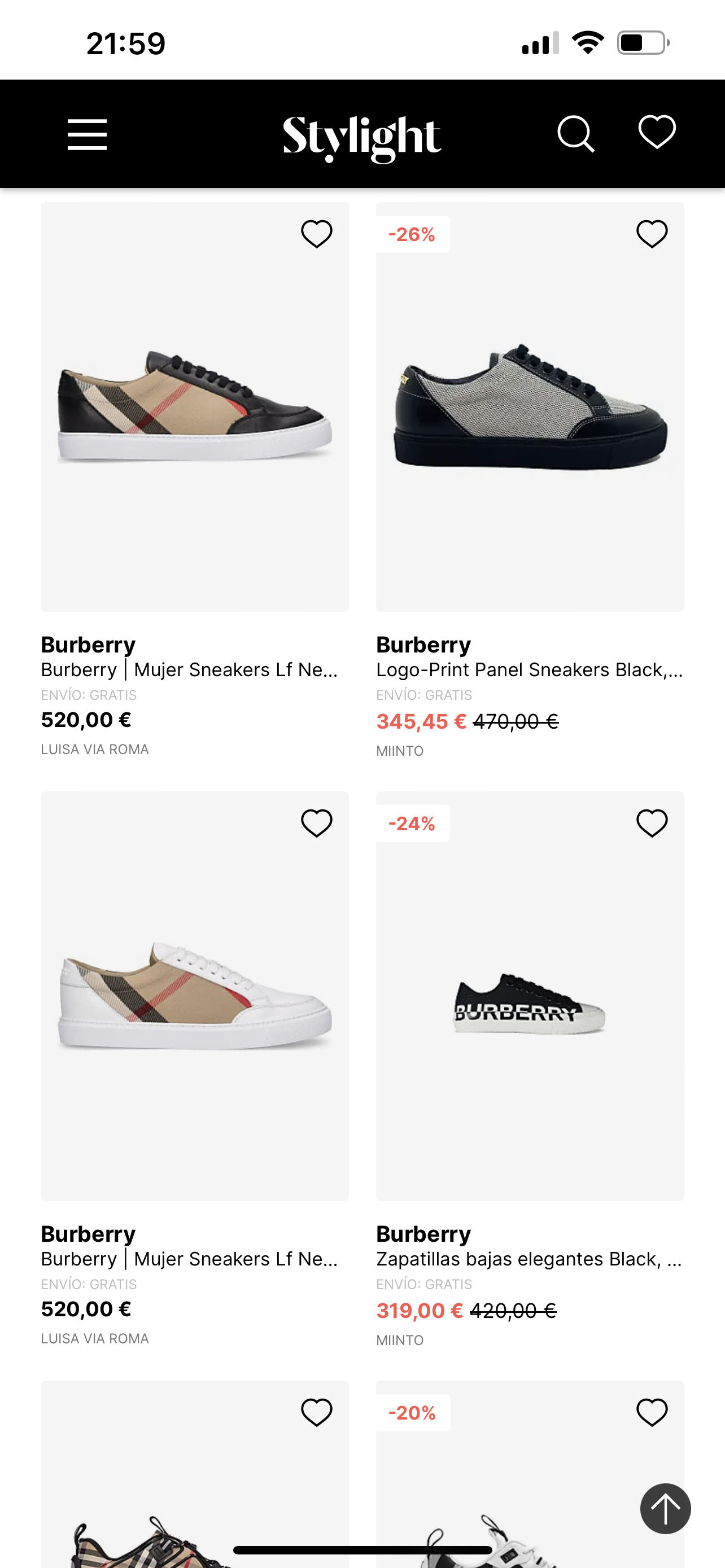 Burberry Check Low Top Sneaker