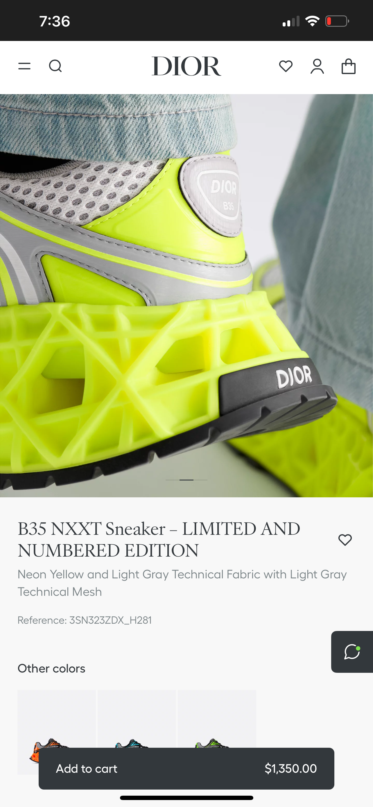 Dior B35 NXXT Sneaker - Gris/Verde