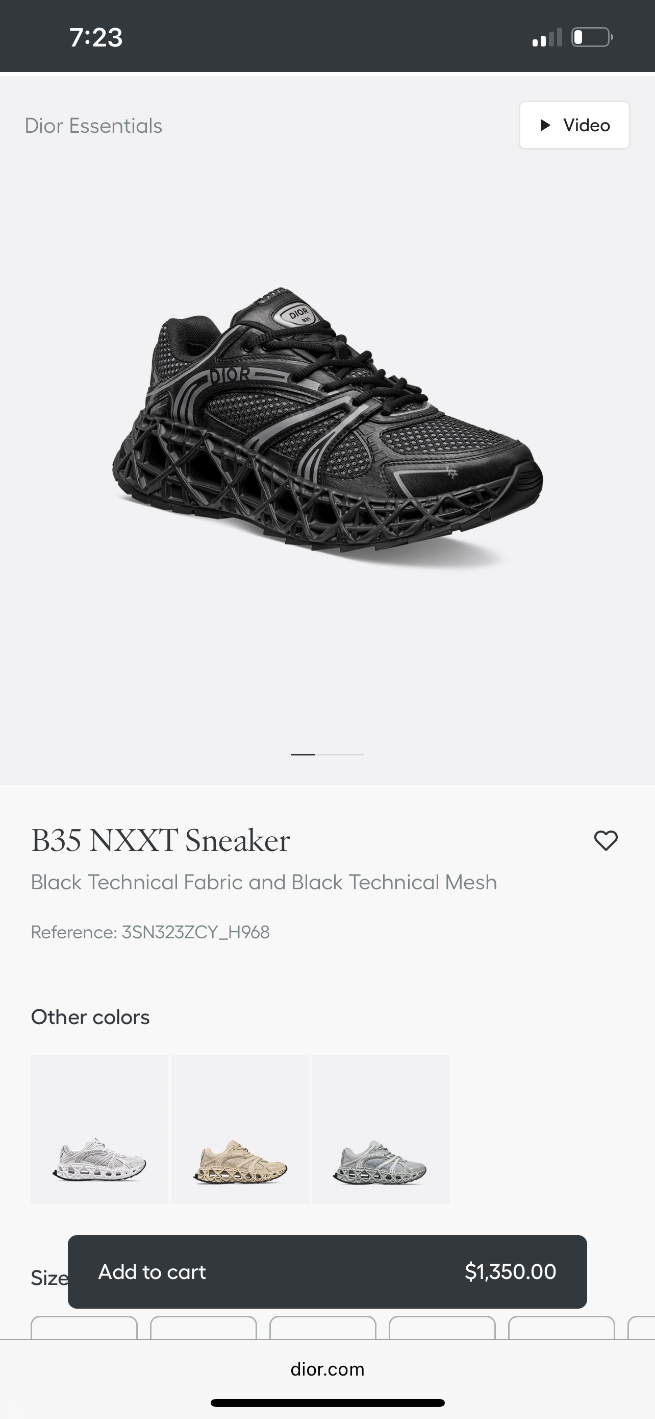 Dior B35 NXXT Sneaker - Negro