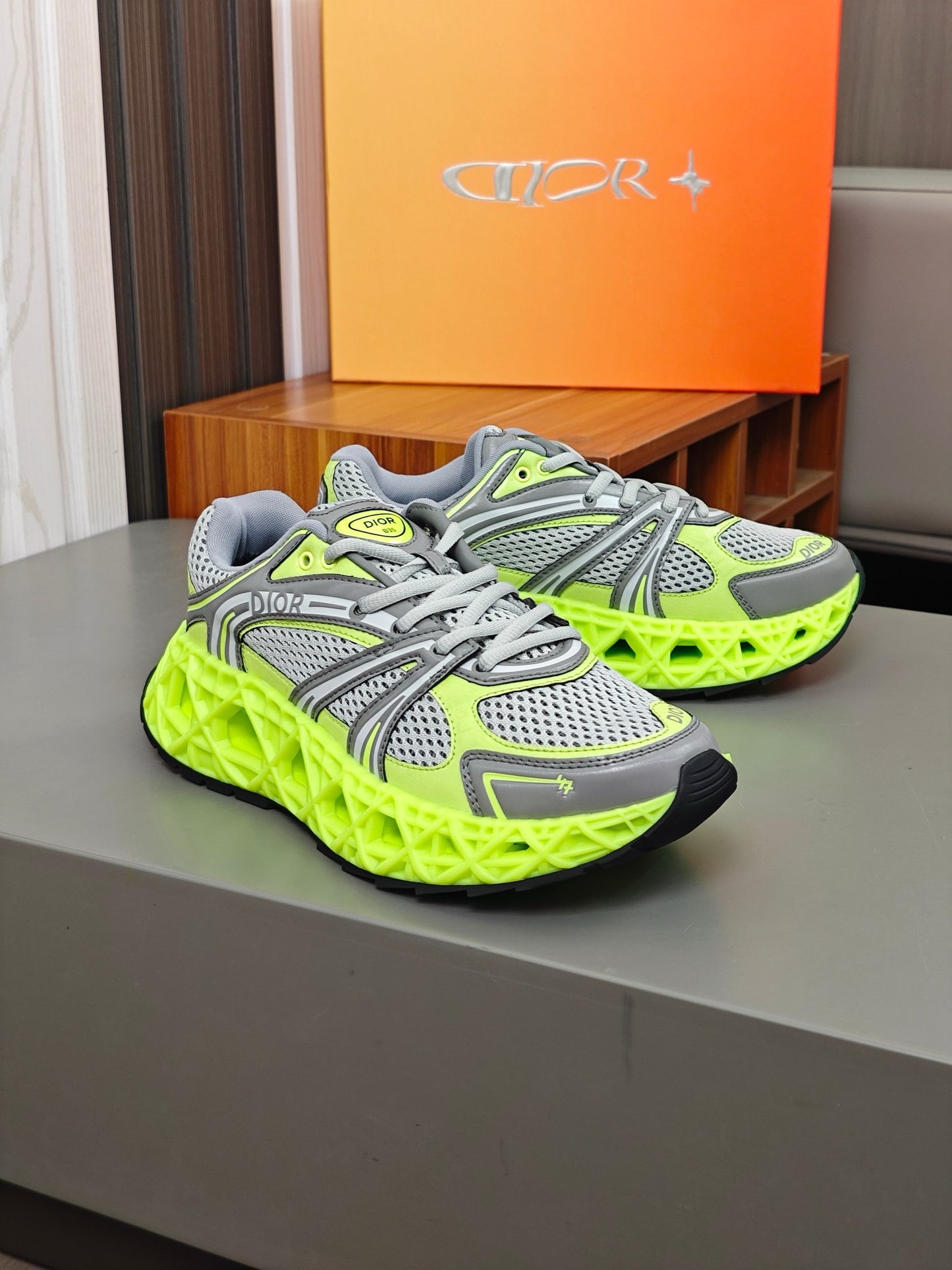 Dior B35 NXXT Sneaker - Gris/Verde