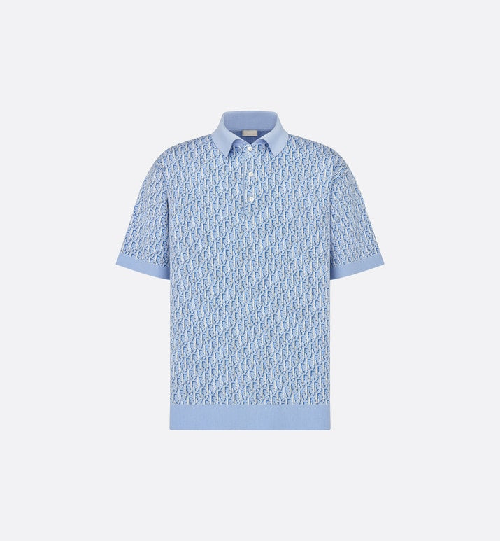 S2025 Dior Oblique Polo Shirt (• Blue
Cotton Jacquard)
