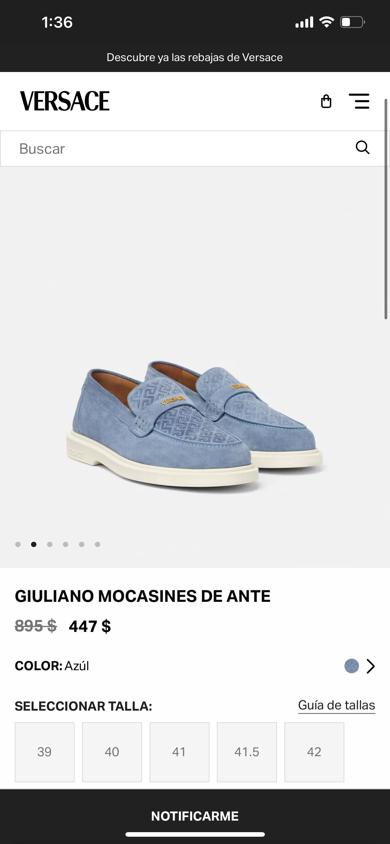 VERSACE GIULIANO MOCASINES (Varios)