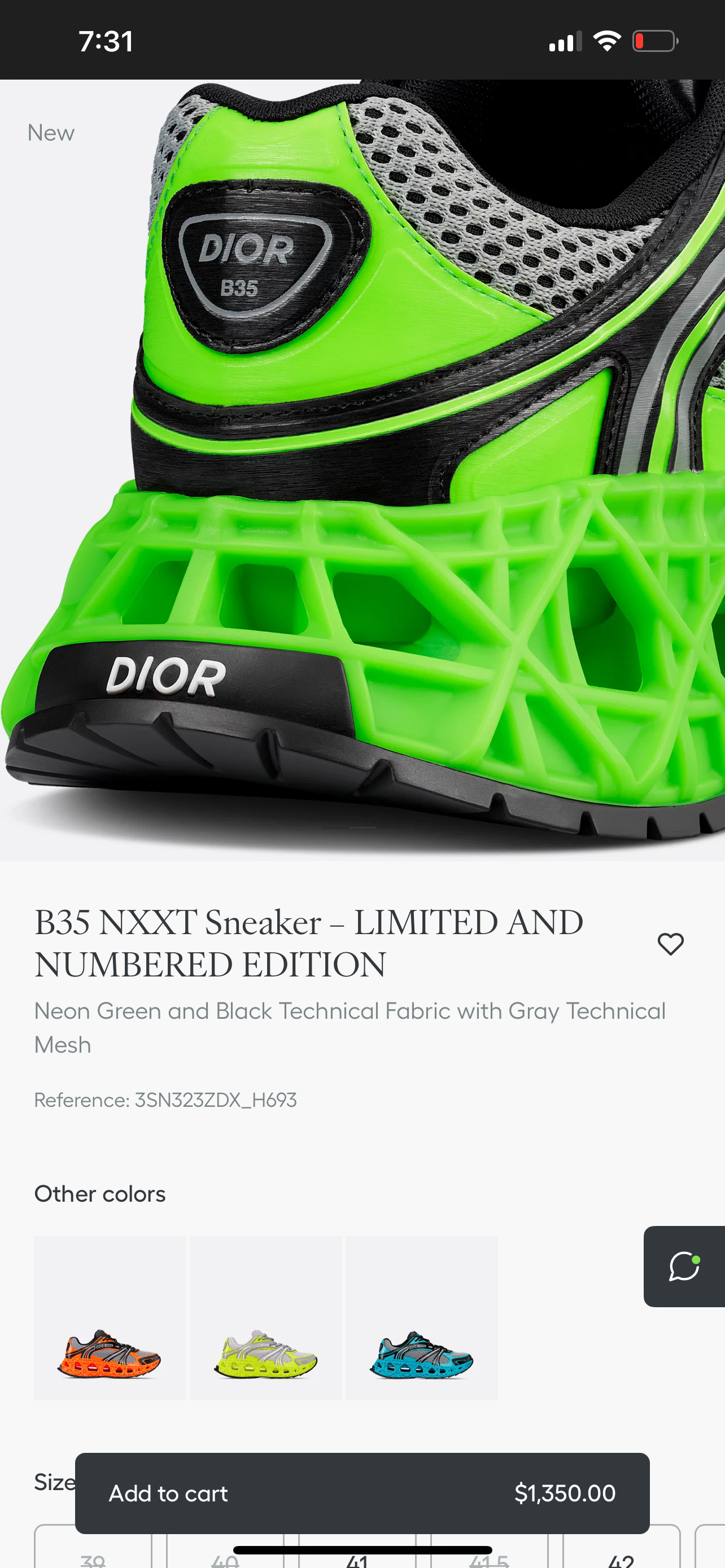 Dior B35 NXXT Sneaker - Verde/Gris/Negro