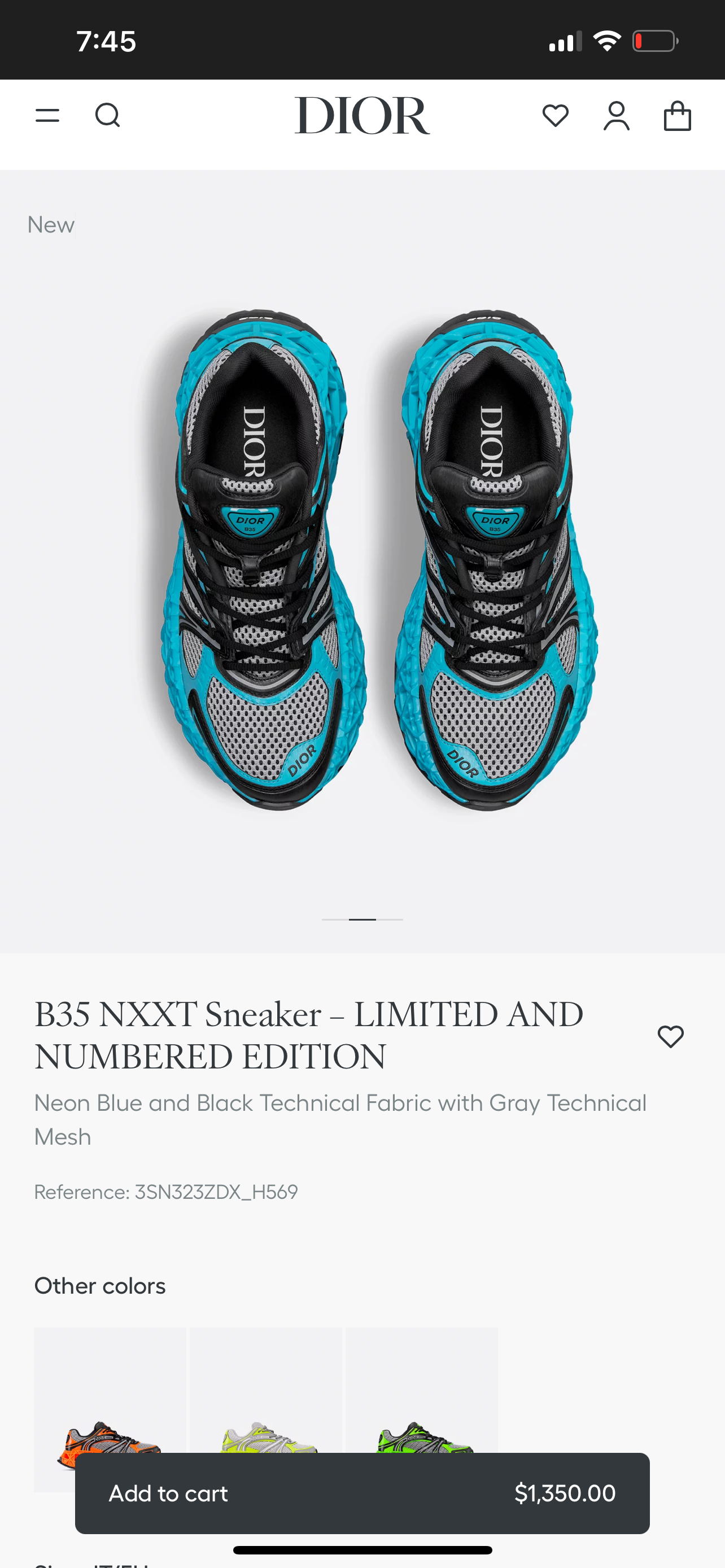 Dior B35 NXXT Sneaker - Azul/Negro