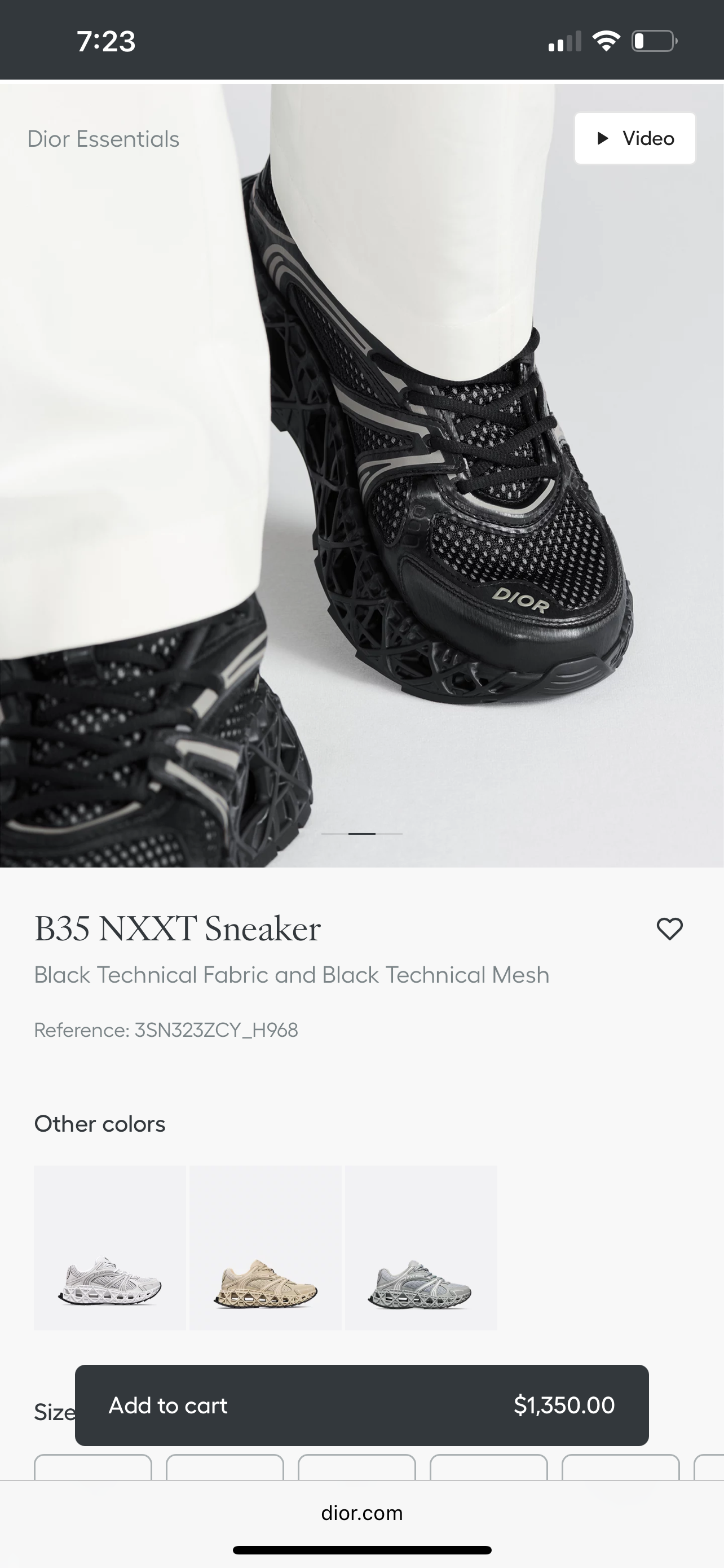 Dior B35 NXXT Sneaker - Negro