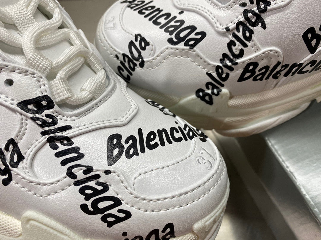 Balenciaga TRIPLE S LOGOTYPE SNEAKER IN WHITE