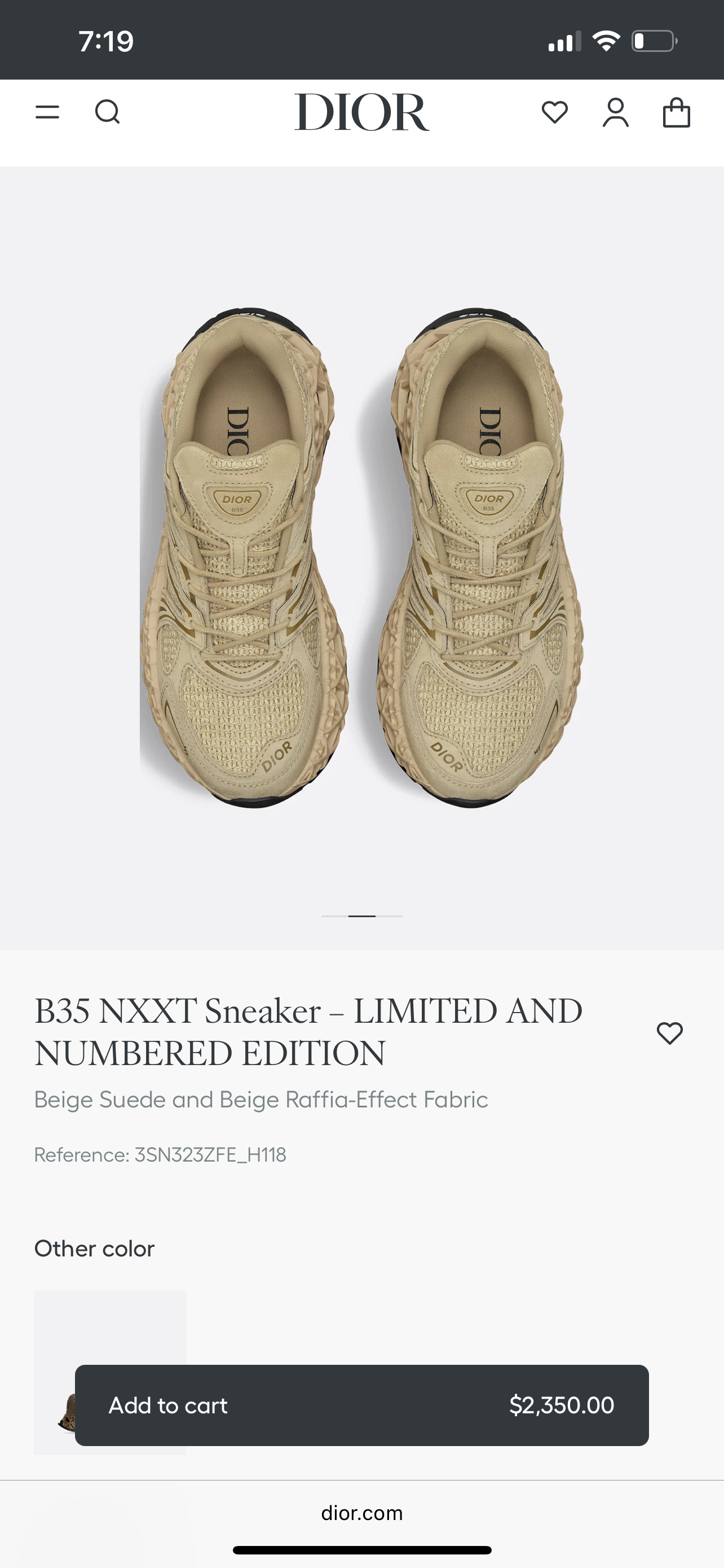 Dior B35 NXXT Sneaker - Beige