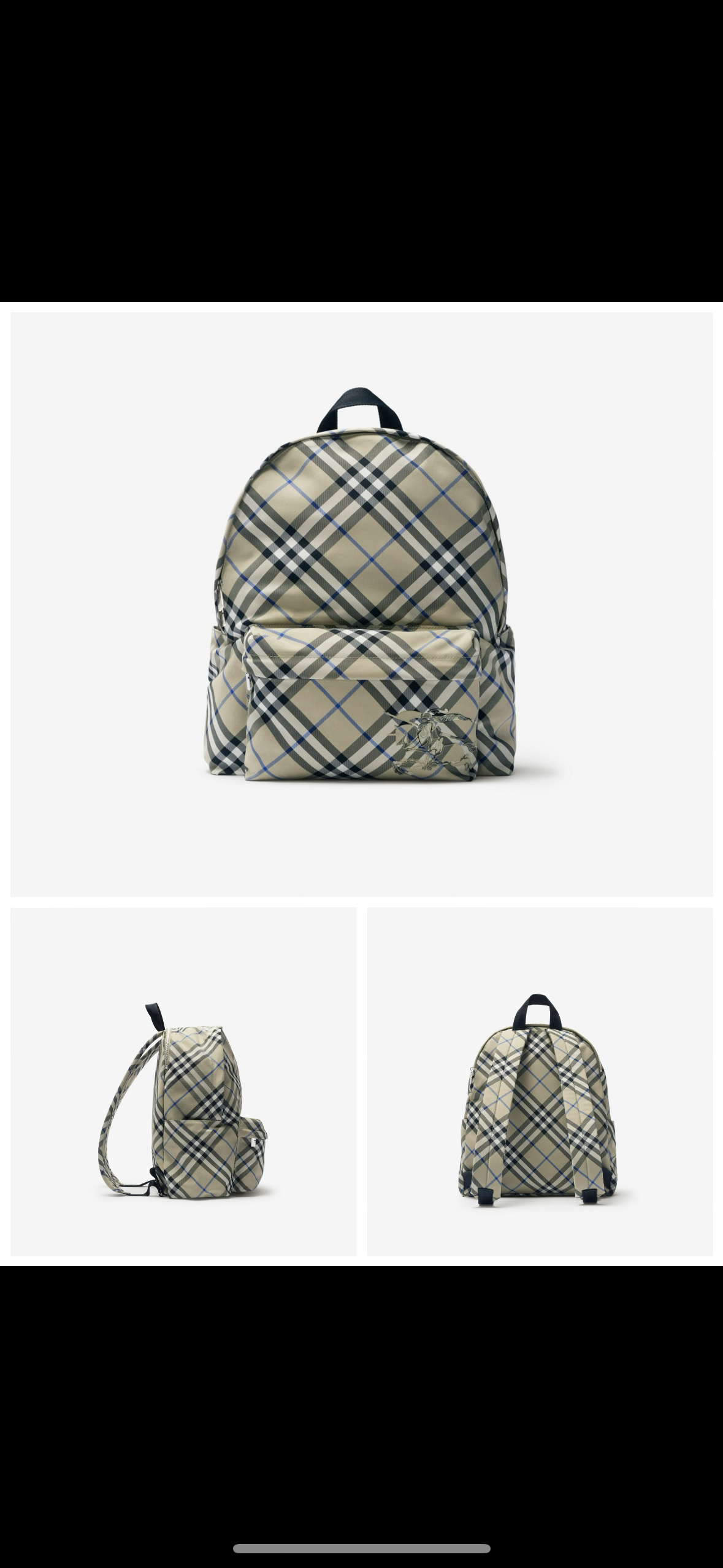 BURBERRY Small Check Backpack