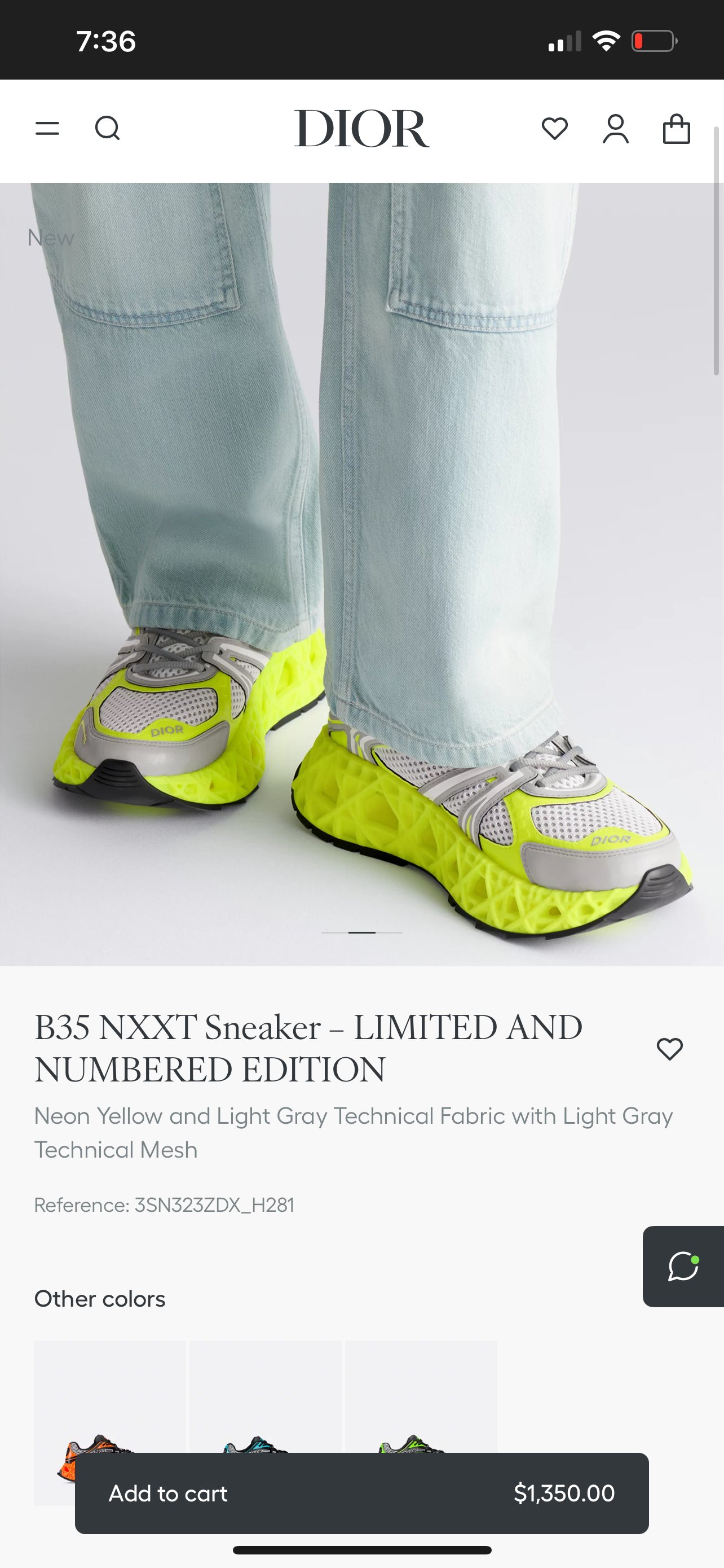 Dior B35 NXXT Sneaker - Gris/Verde