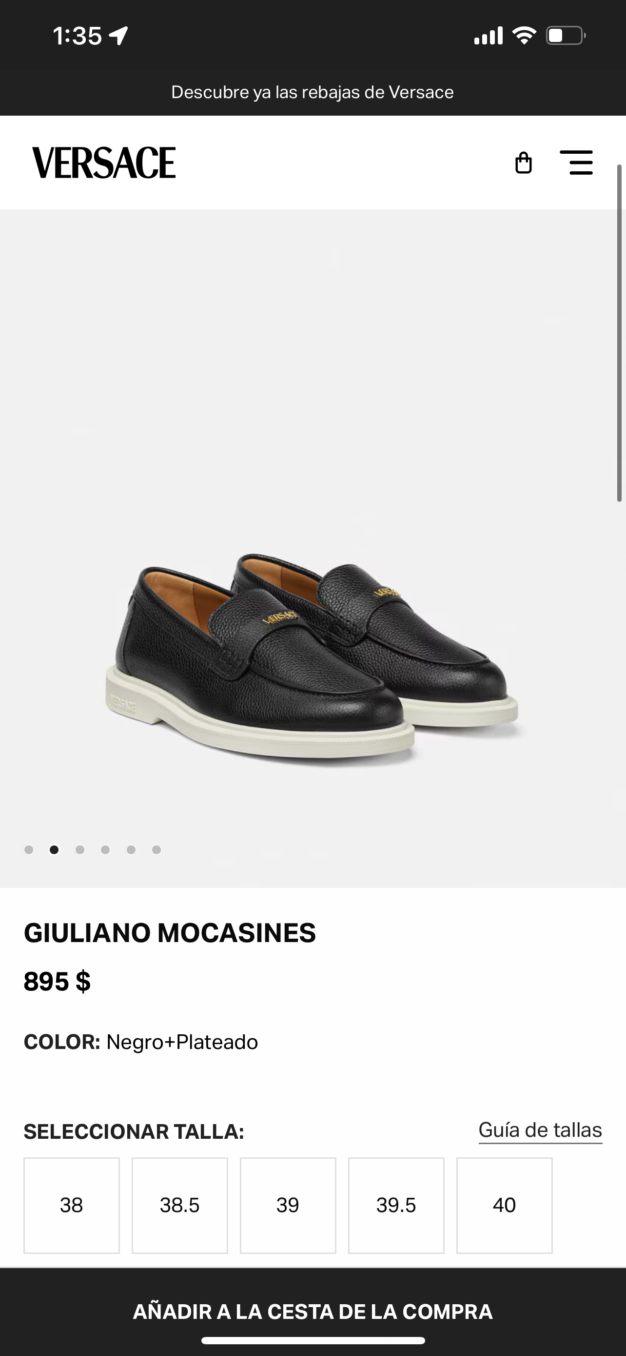 VERSACE GIULIANO MOCASINES (Varios)