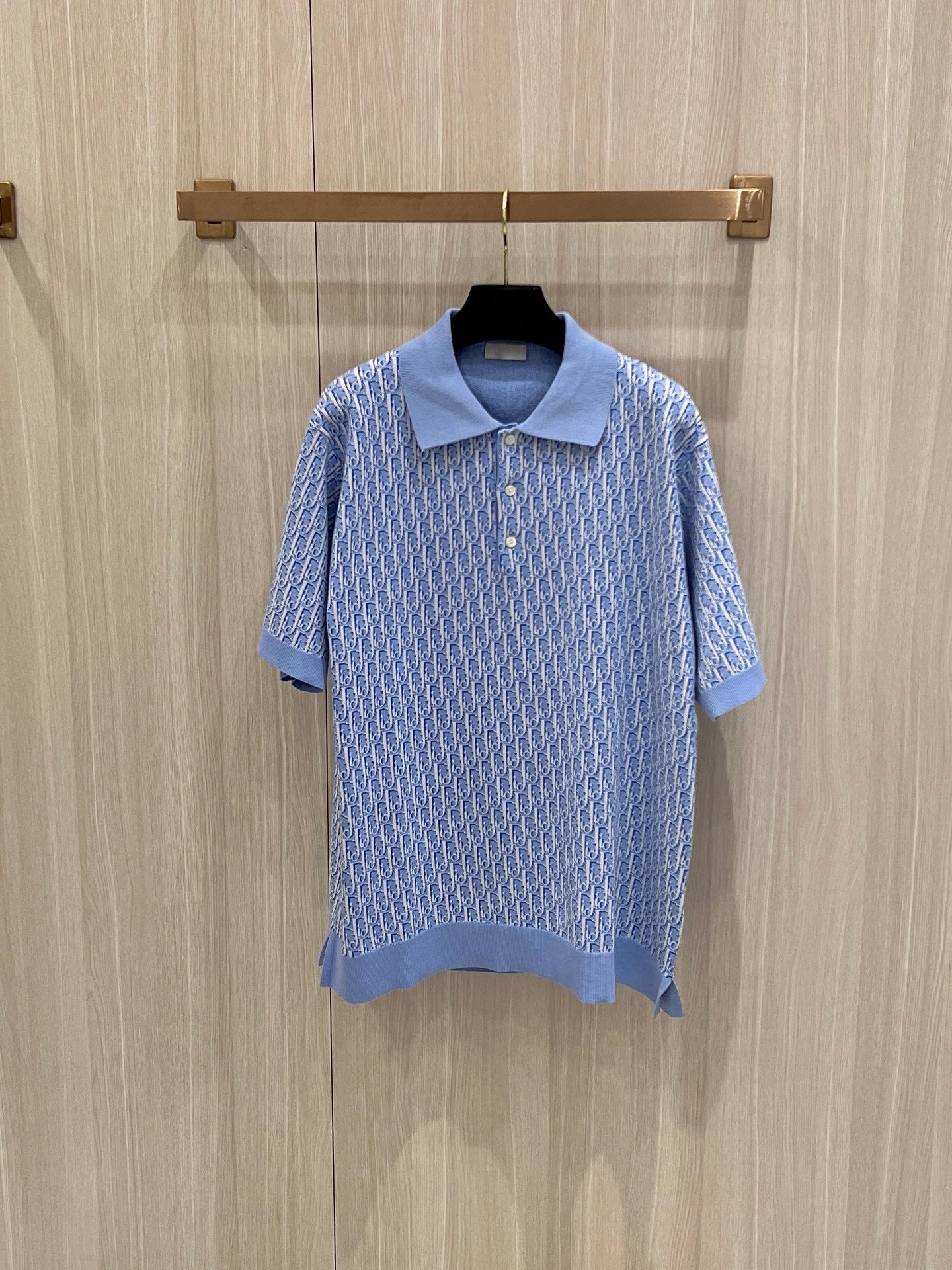 S2025 Dior Oblique Polo Shirt (• Blue
Cotton Jacquard)