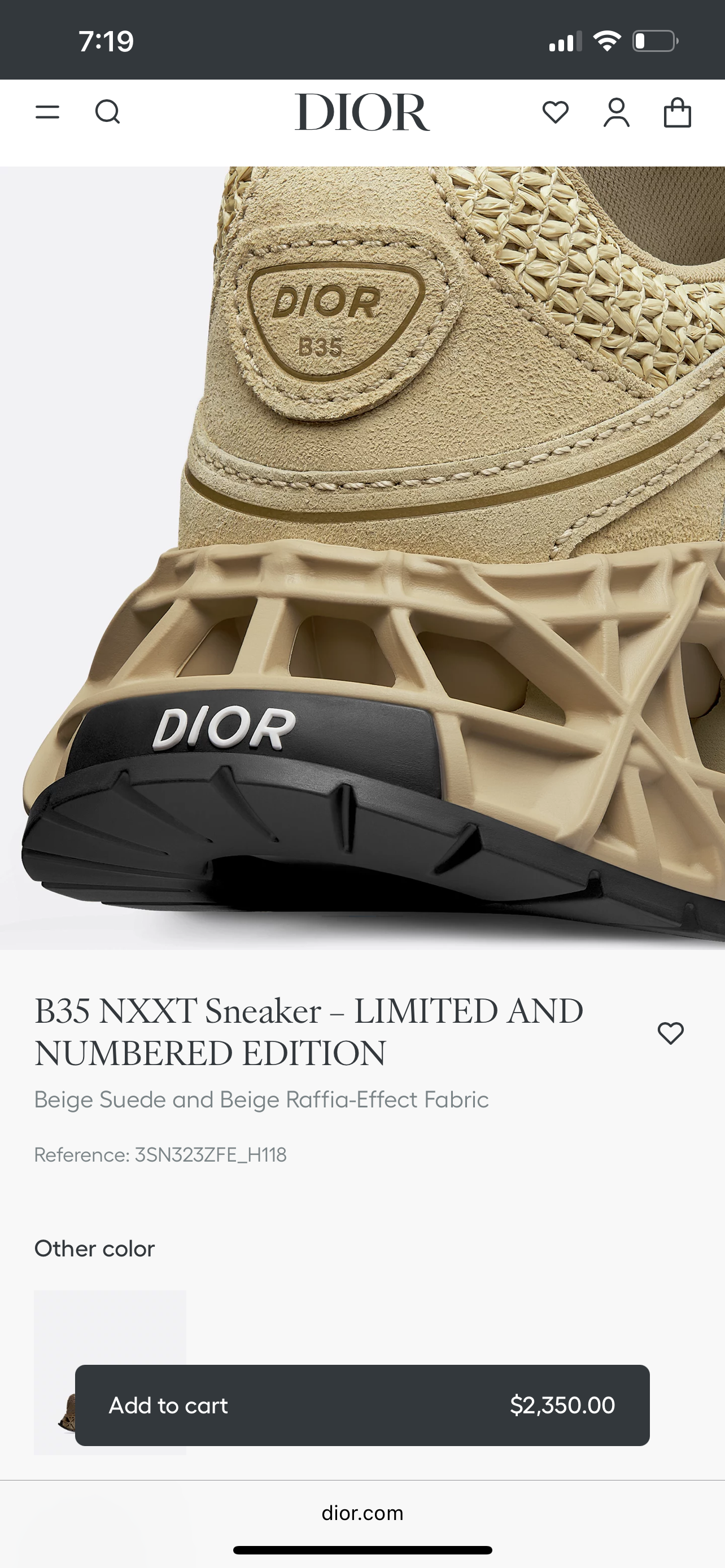 Dior B35 NXXT Sneaker - Beige