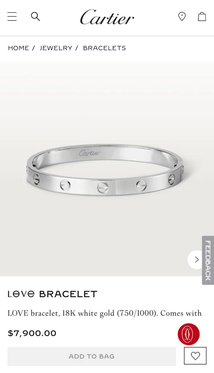 ACC00075 PULSERA LOVE SILVER CAJA