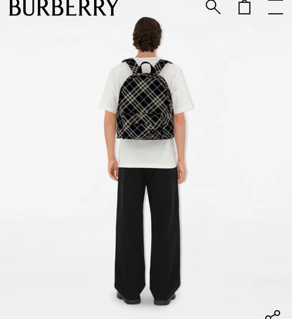 BURBERRY Small Check Backpack