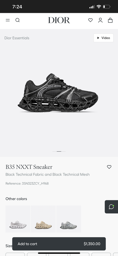 Dior B35 NXXT Sneaker - Negro