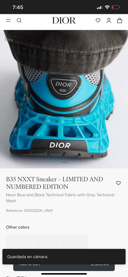 Dior B35 NXXT Sneaker - Azul/Negro