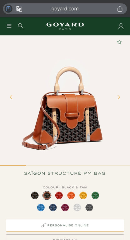 GOYARD Saïgon Structuré PM Bag (VARIOS COLORES)
