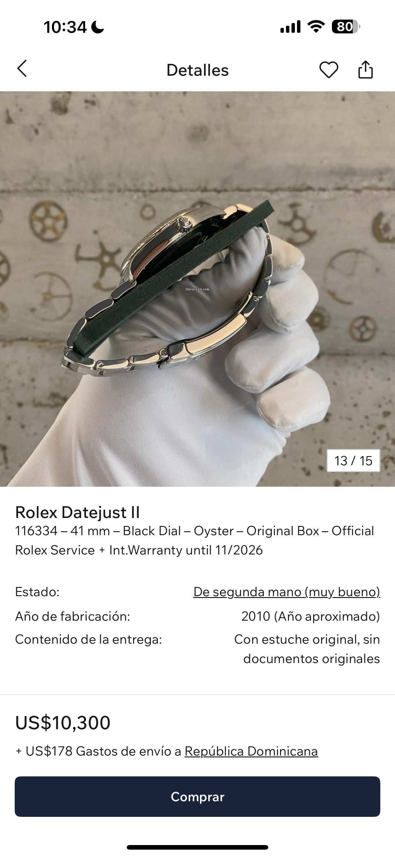 Rolex Datejust 41mm Black Index / Stick Dial on Oyster Bracelet