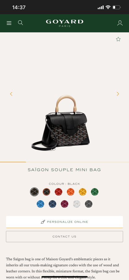 GOYARD Saïgon Souple Mini Bag