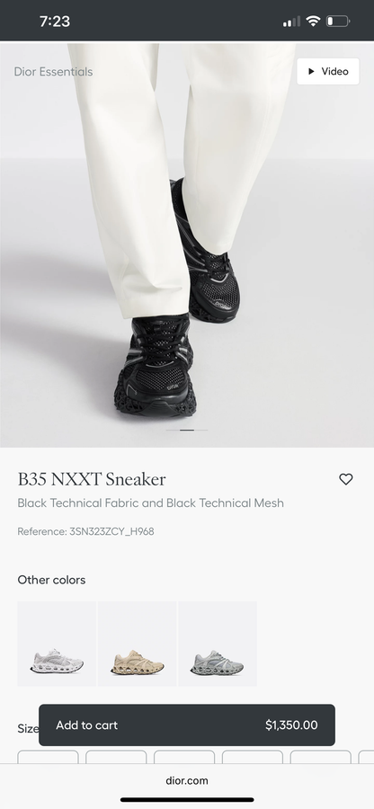 Dior B35 NXXT Sneaker - Negro