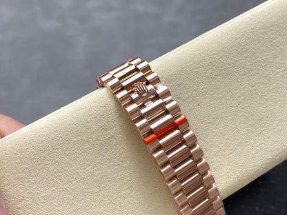 Rolex Day-Date 40mm Rose Gold on Chocolate Roman Dial