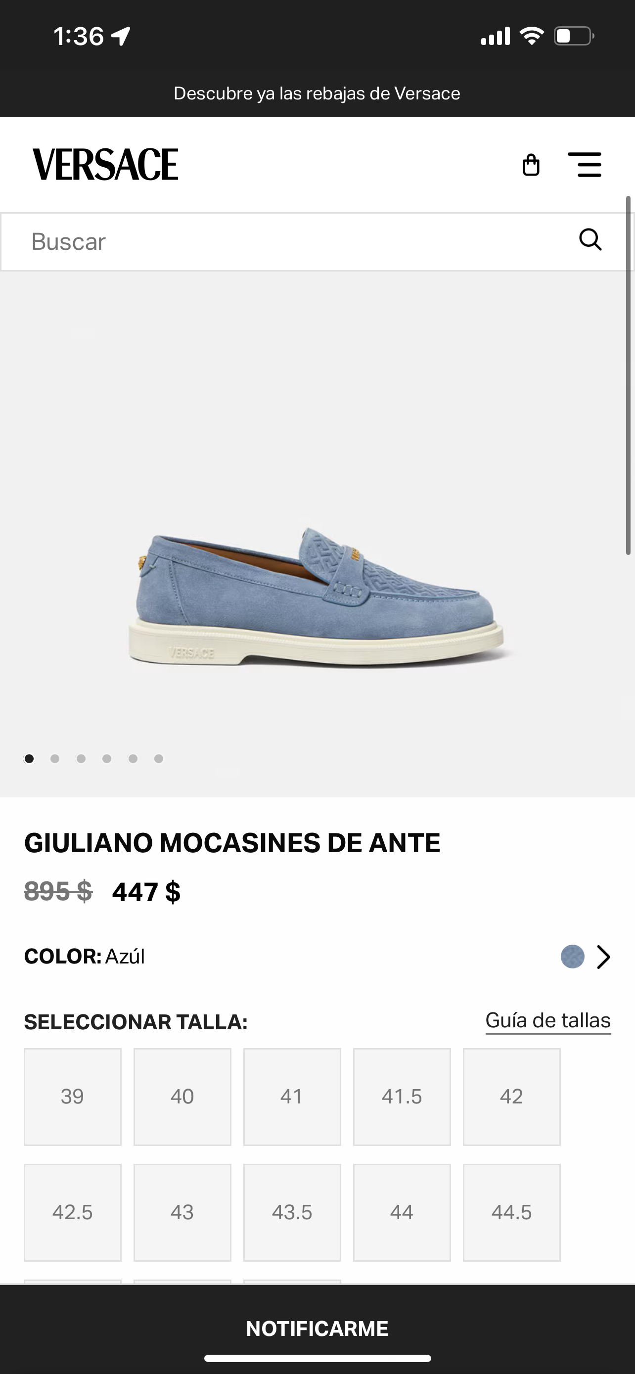 VERSACE GIULIANO MOCASINES (Varios)