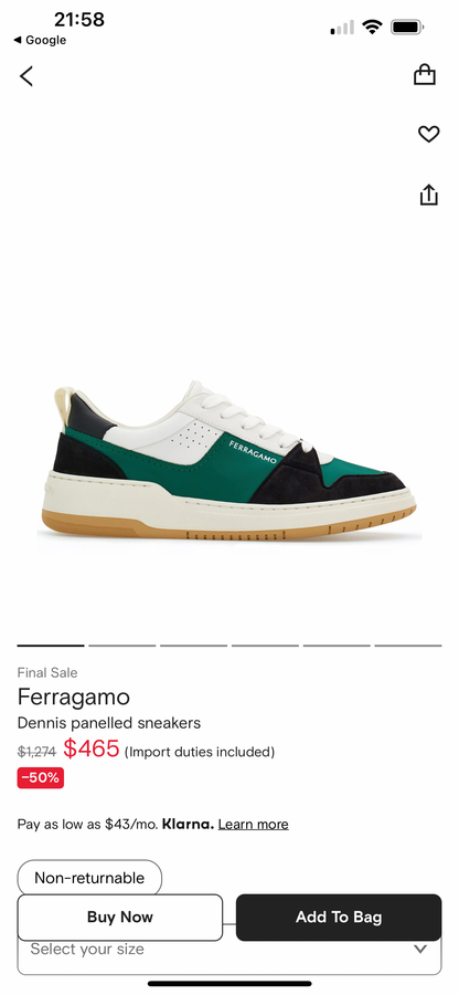 FERRAGAMO Panelled Sneakers (VARIOS COLORES)
