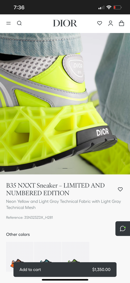 Dior B35 NXXT Sneaker - Gris/Verde